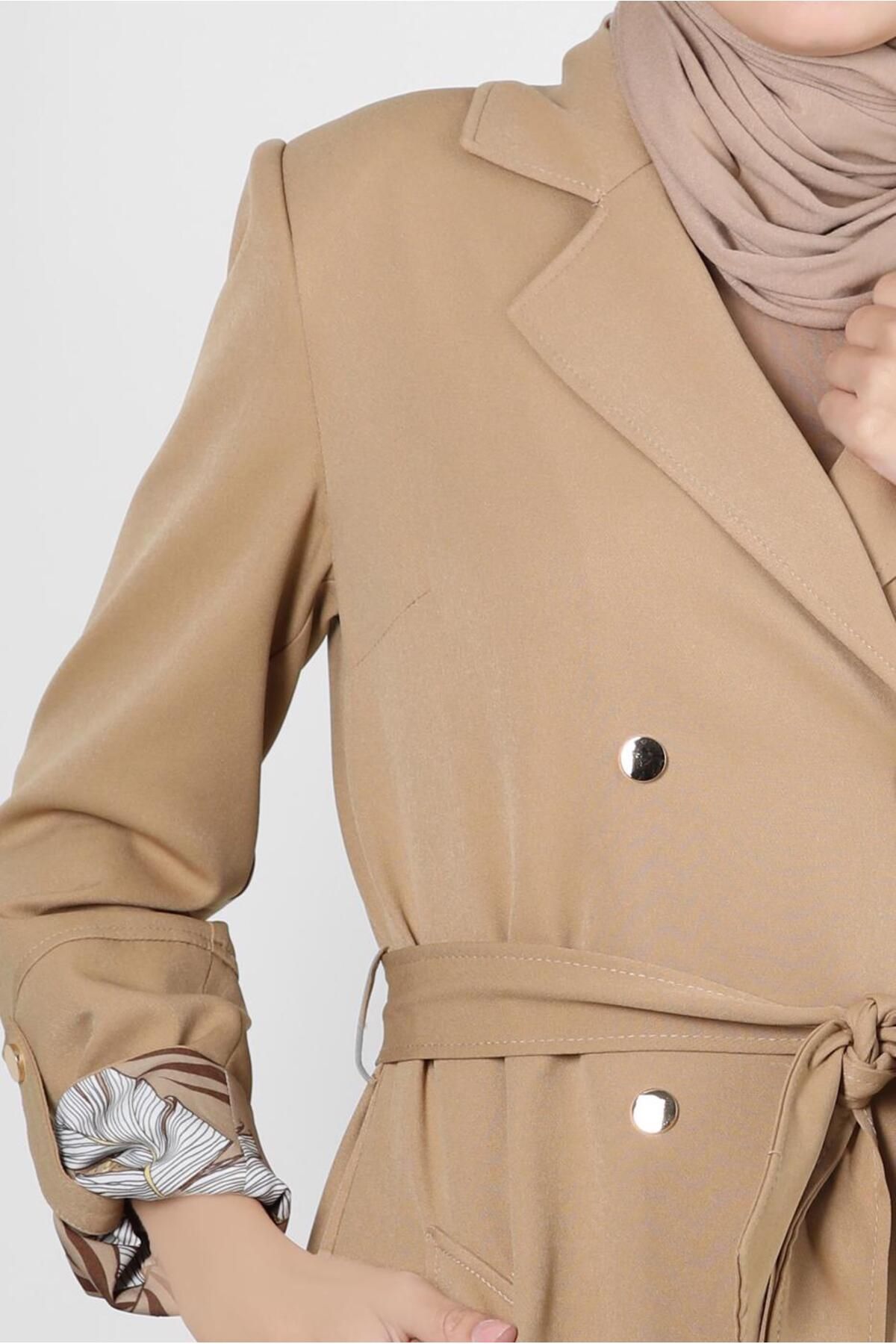 Alvina-CROWACE COLLAR BELLY TRENCH COAT 10713 4