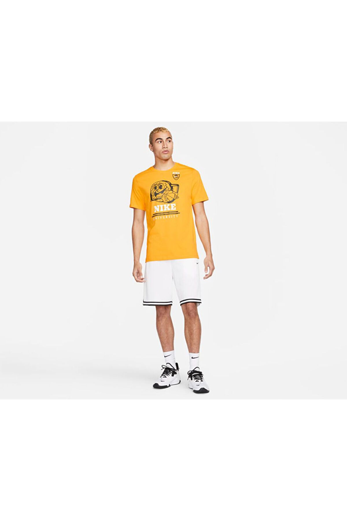 Nike-M Nk Tee Men's Basketball t Shirt Dz2685-739 Yellow 4