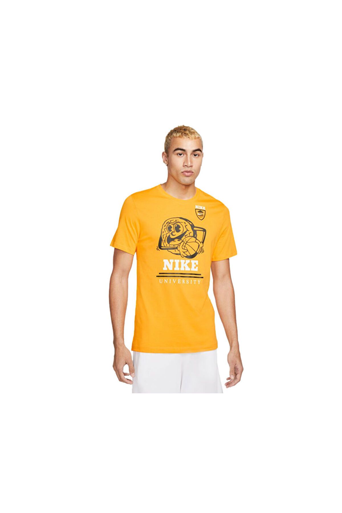 Nike-M Nk Tee Men's Basketball t Shirt Dz2685-739 Yellow 1