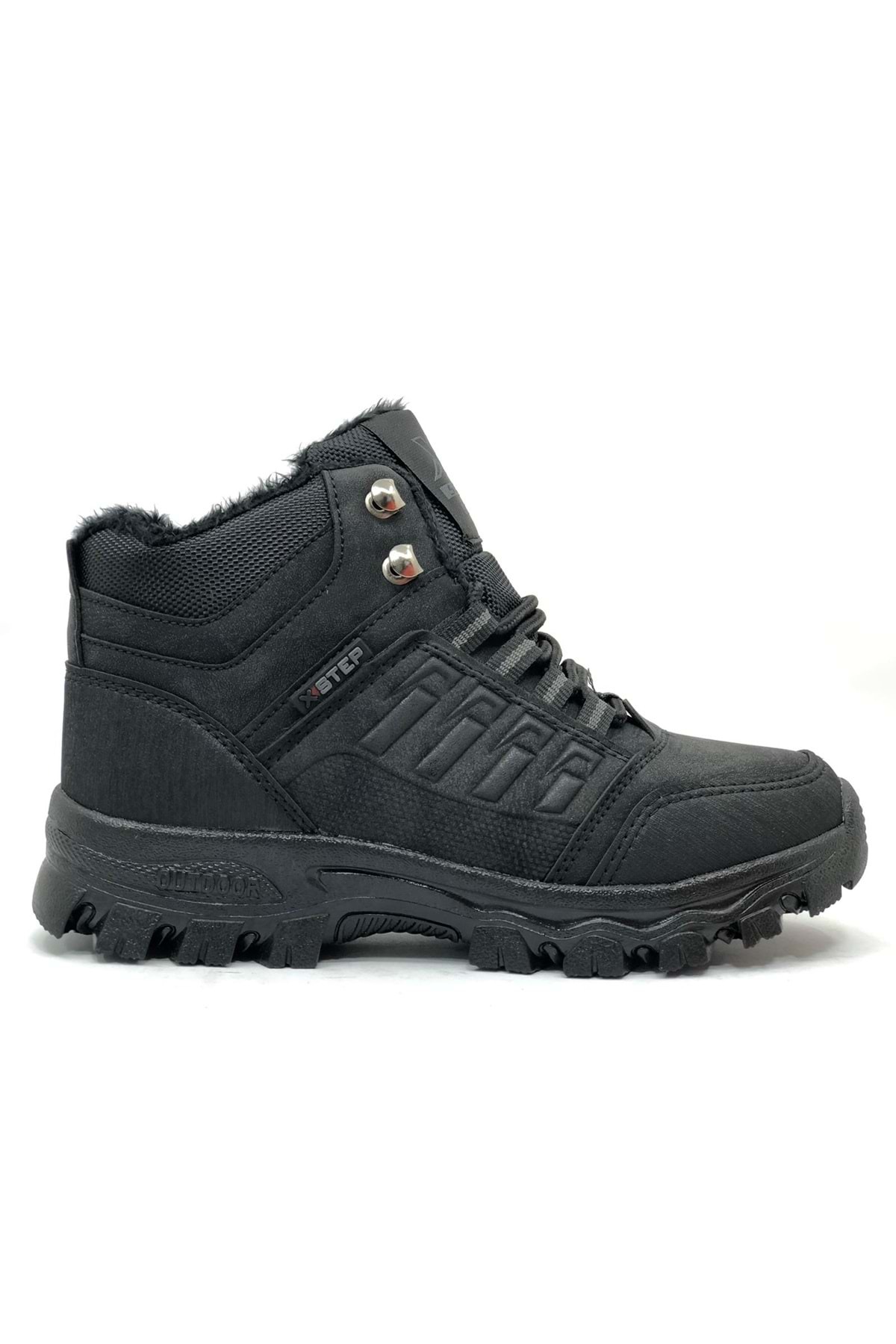 Kocamanlar Ayakkabı Xstep X6 Trekking Outdoor Ortopedik Erkek Bot SİYAH görsel 2