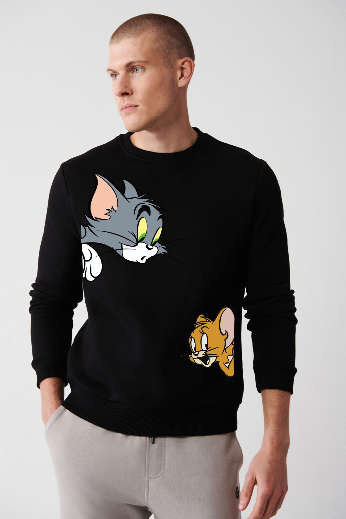 bellanova-New Season Unisex Cotton Hooded Sweatshirt and Sweatpants - Tom & Jerry Set of 2 1