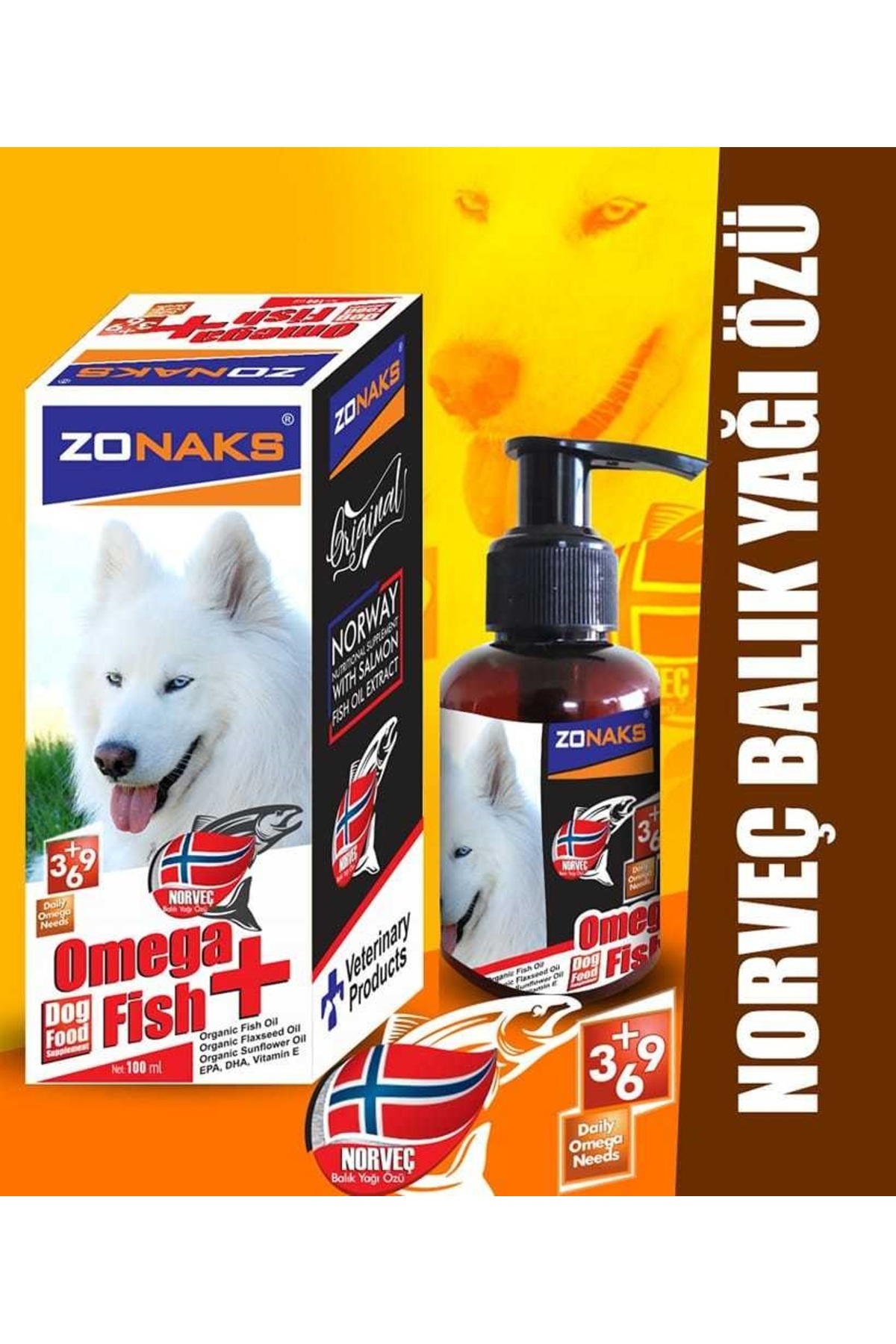 Zonaks Yetkili Satıcı - Zonaks Norveç Köpek Balık Yağı Omega Fish 100 ml