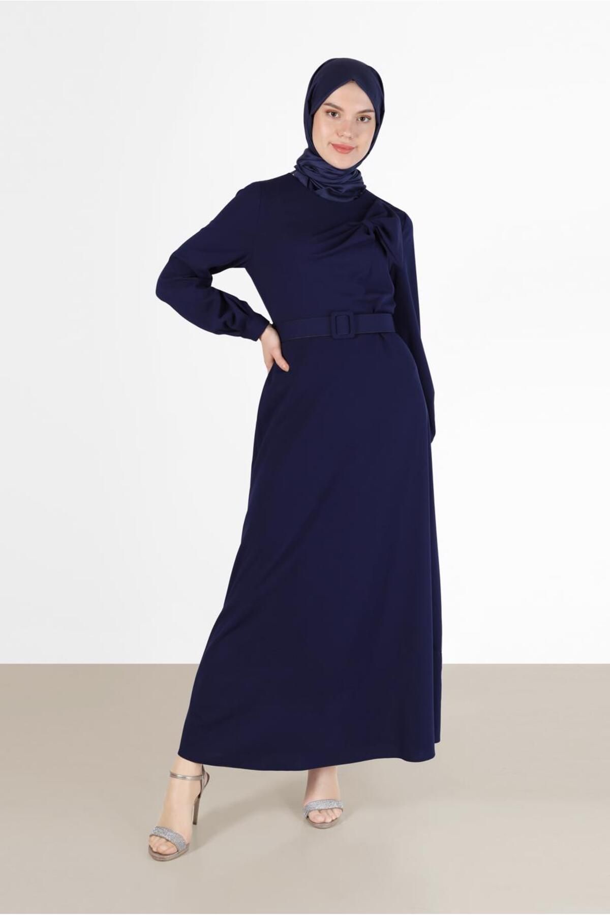 لباس کمربندی روبانی با جزئیات 42408 Alvina