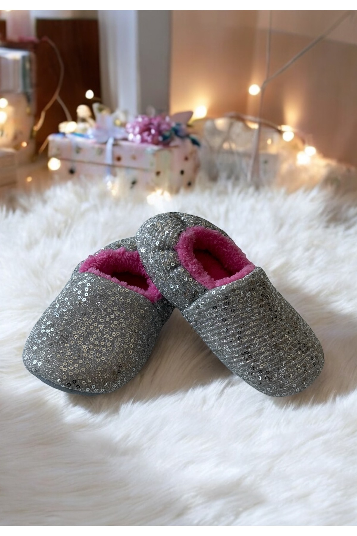 MEDESS-Wellsoft Sequined Bow Girls' Home Booties 2