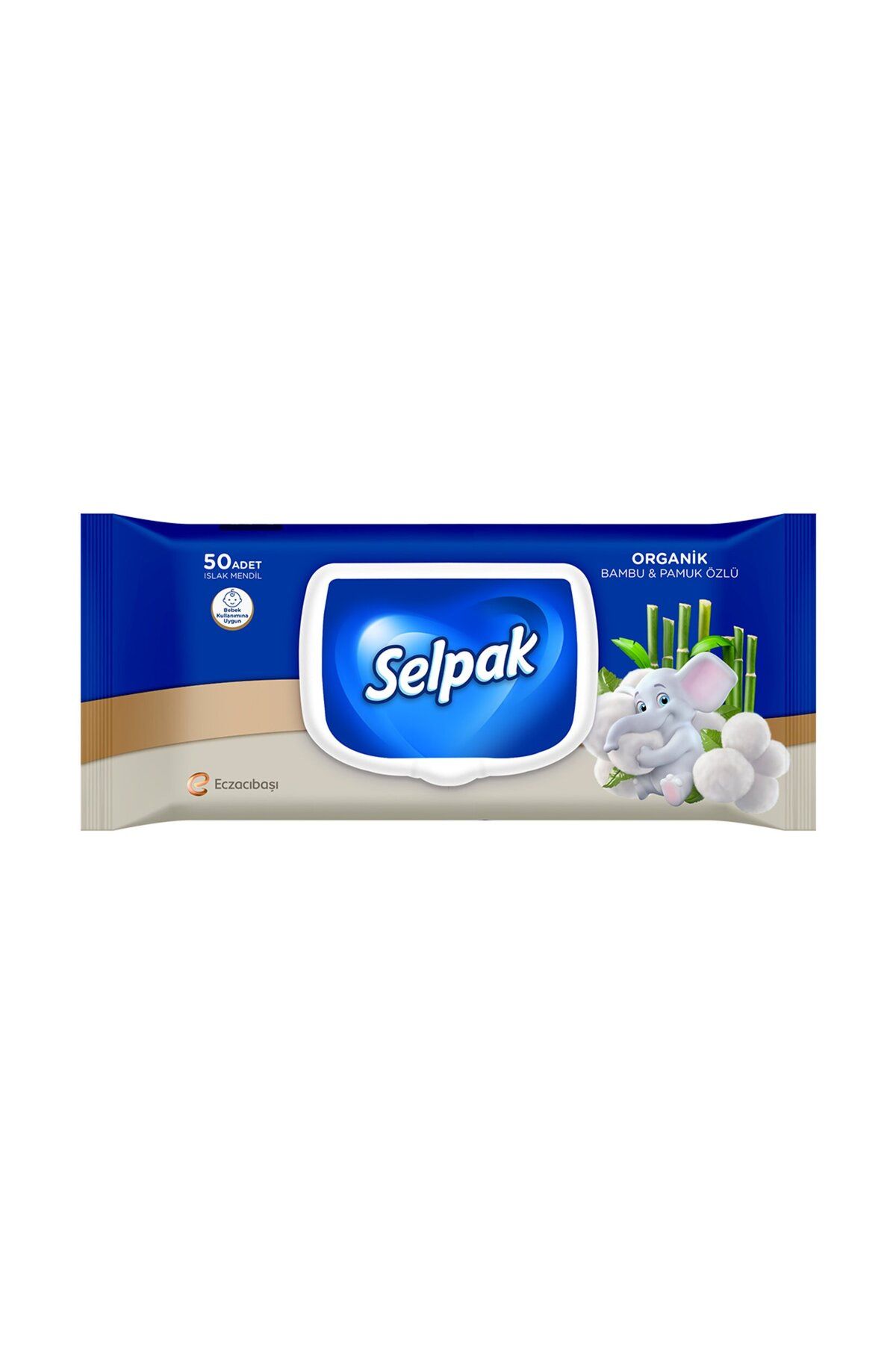 Selpak Professional Selpak Organik Bambu Özlü & Pamuk Özlü Islak Mendil 50'li