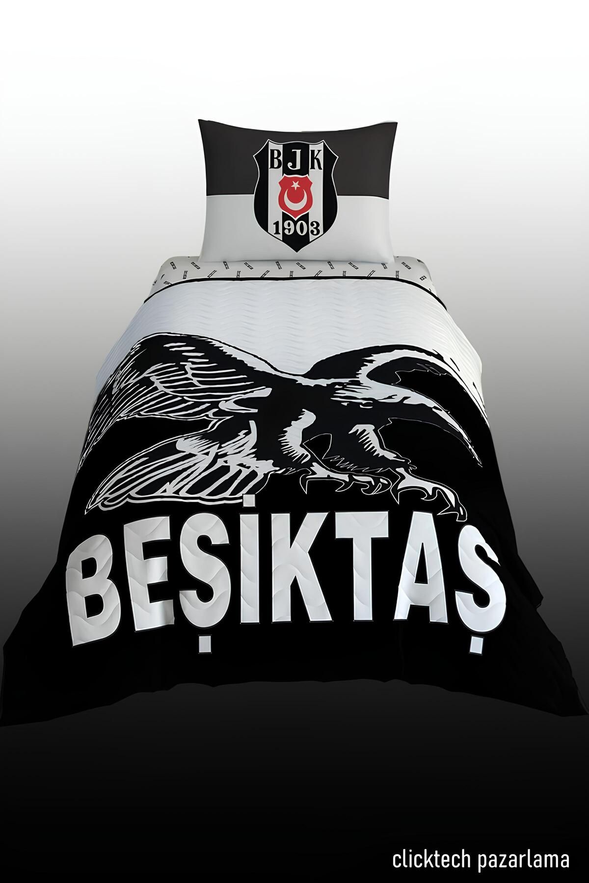 Taç Beşiktaş Tek Kişilik 4 Mevsim Set - 5 Parça