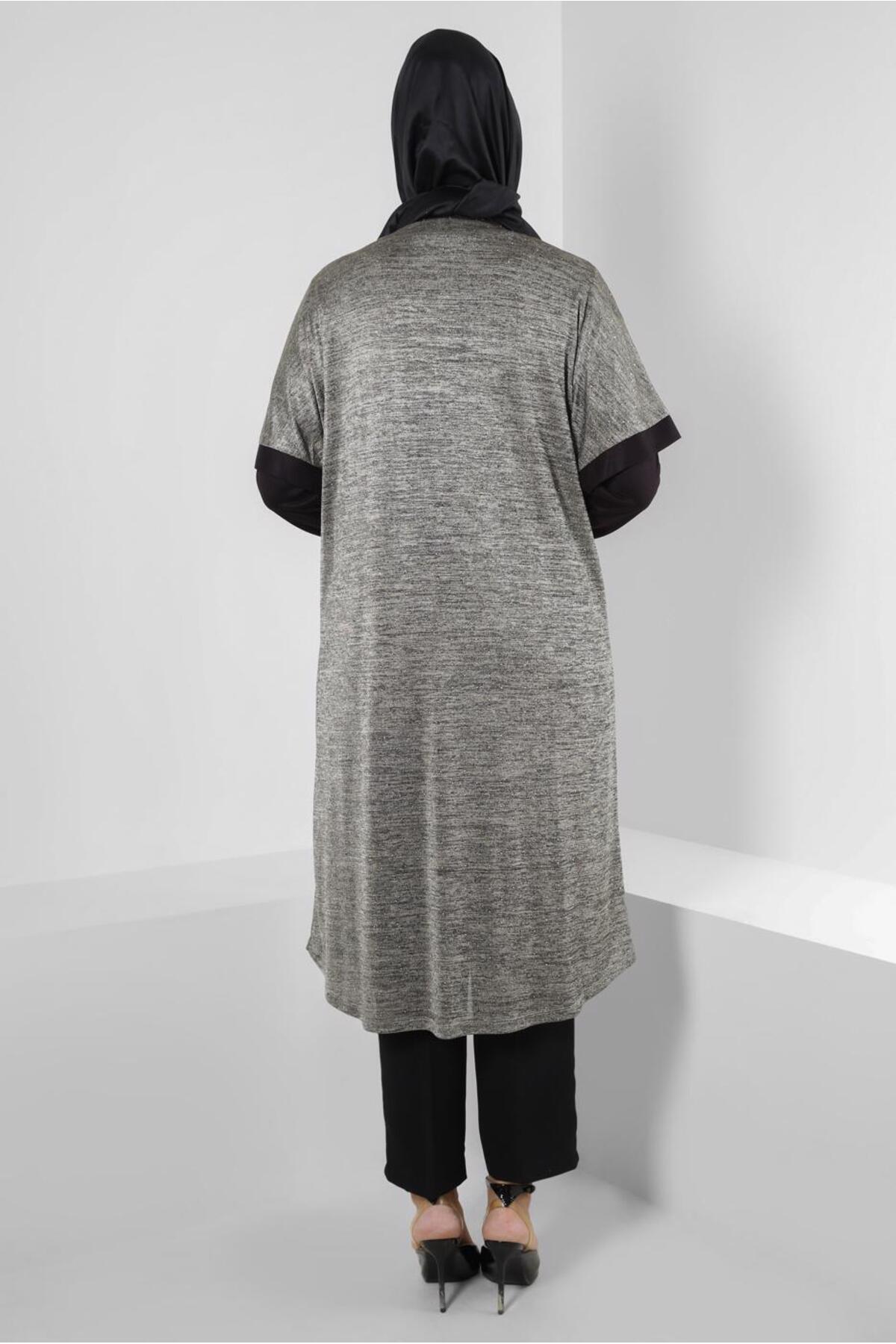 TRENDTESETTÜR-Tunica cu vestă dublă cu dungi aurii pentru femei T 2851 3