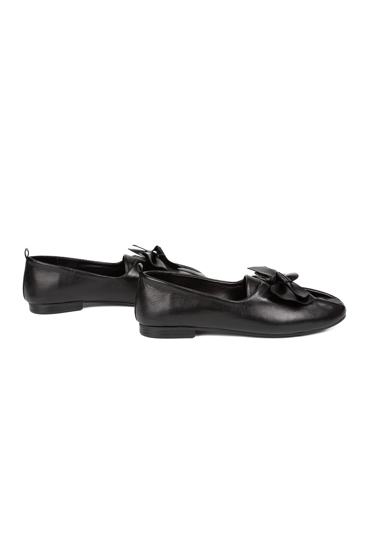 LA PASSION-Women's Genuine Leather Casual Shoes, Comfortable Bow Ballerinas 4