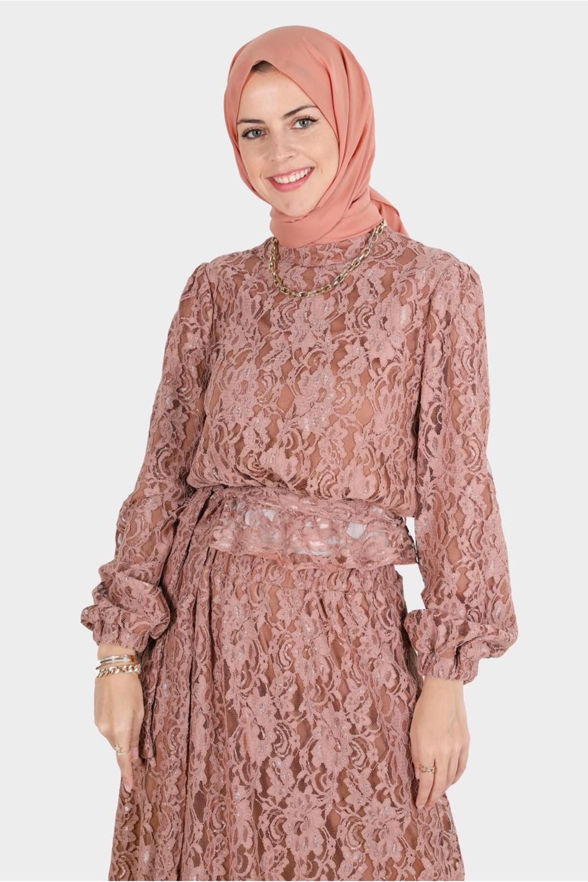 کت و شلوار دامن دو نفره توری 42844 Alvina