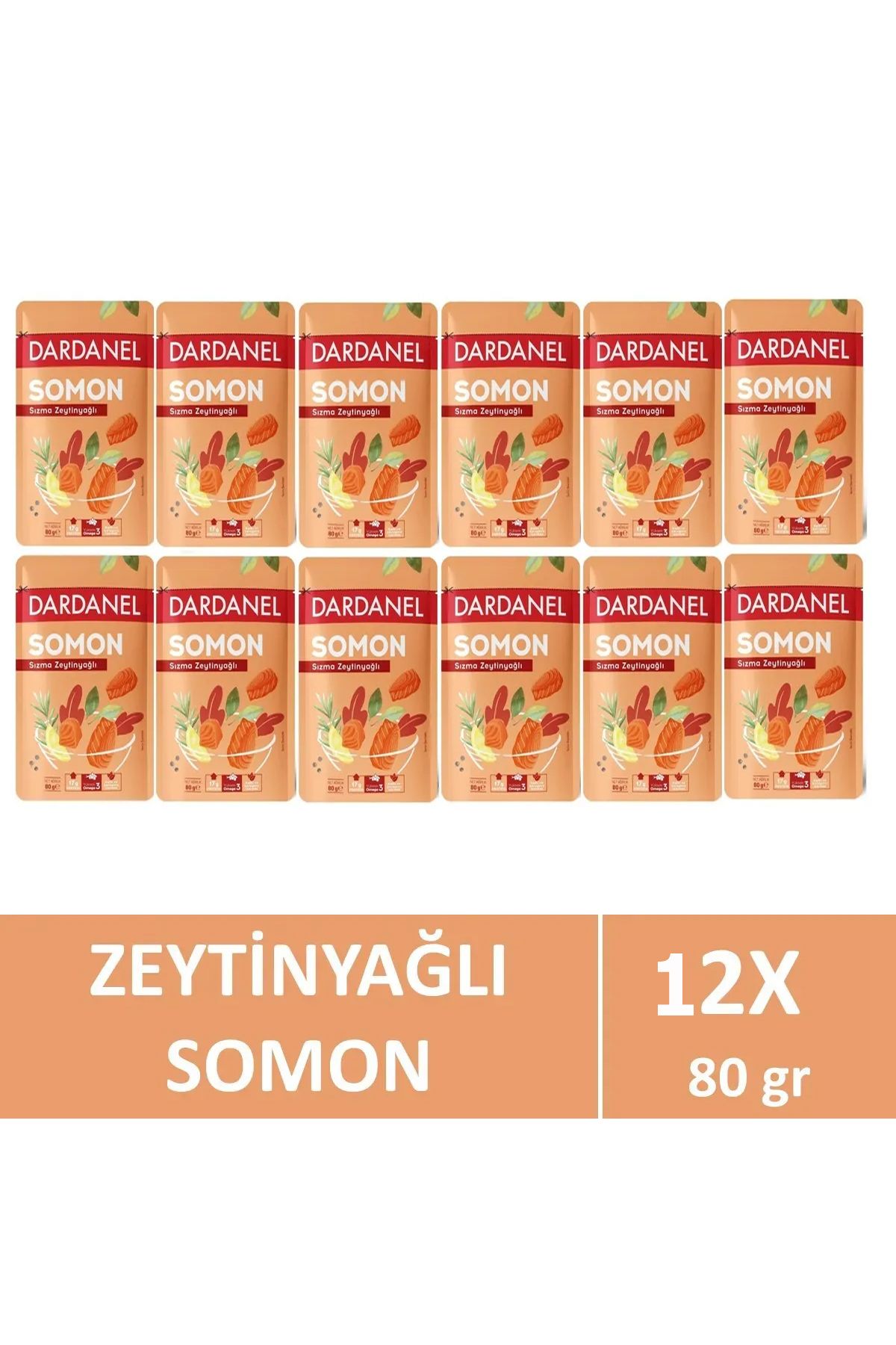 Dardanel Zeytinyağlı Somon Poşet 80 gr x 12 Adet