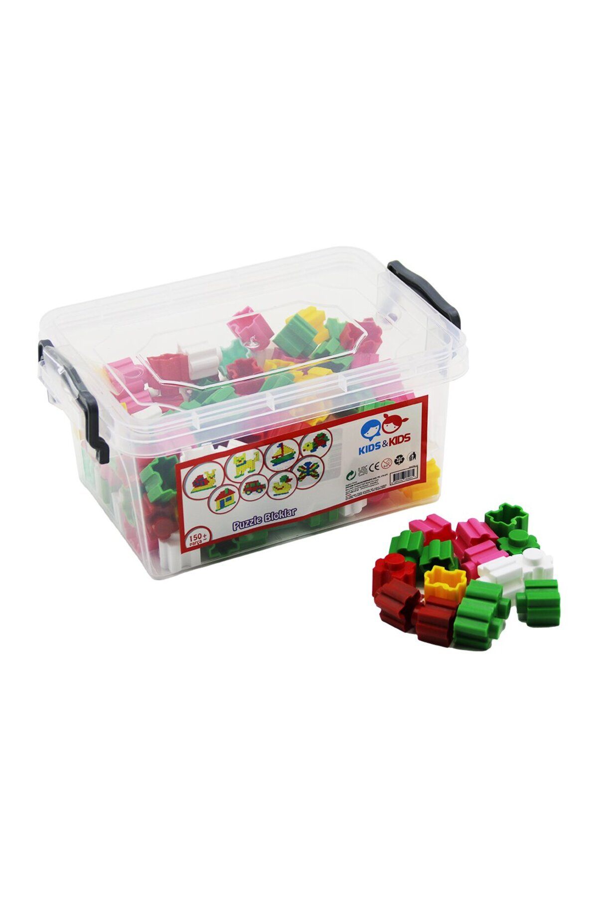 Take and Happy 150 Pcs Puzzle Bloklar Oyuncak Saklama Kutulu (4767)