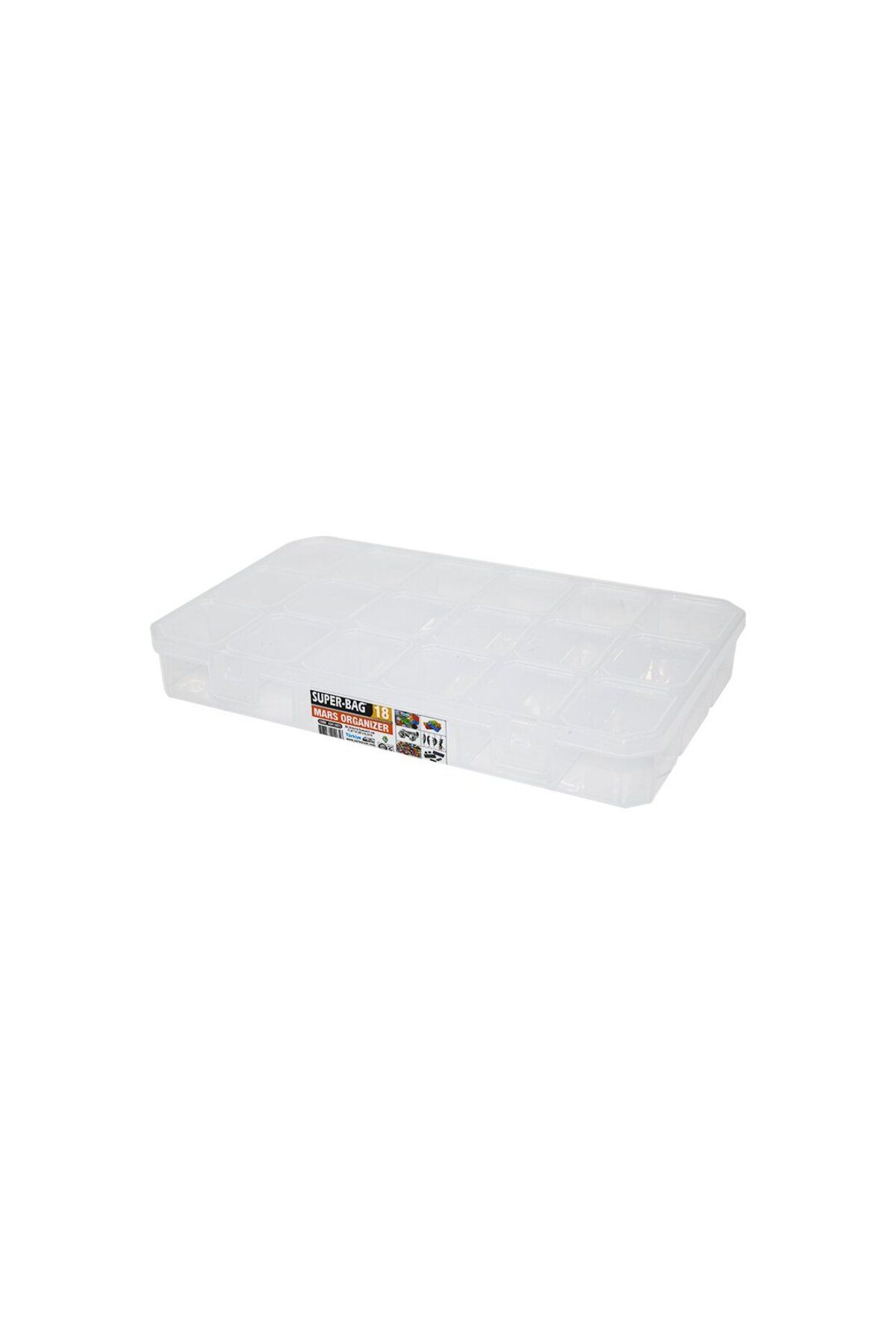 demila MARS 18 BÖLMELİ ŞEFFAF ORGANİZER BOX (4767) - MLA1187-5405