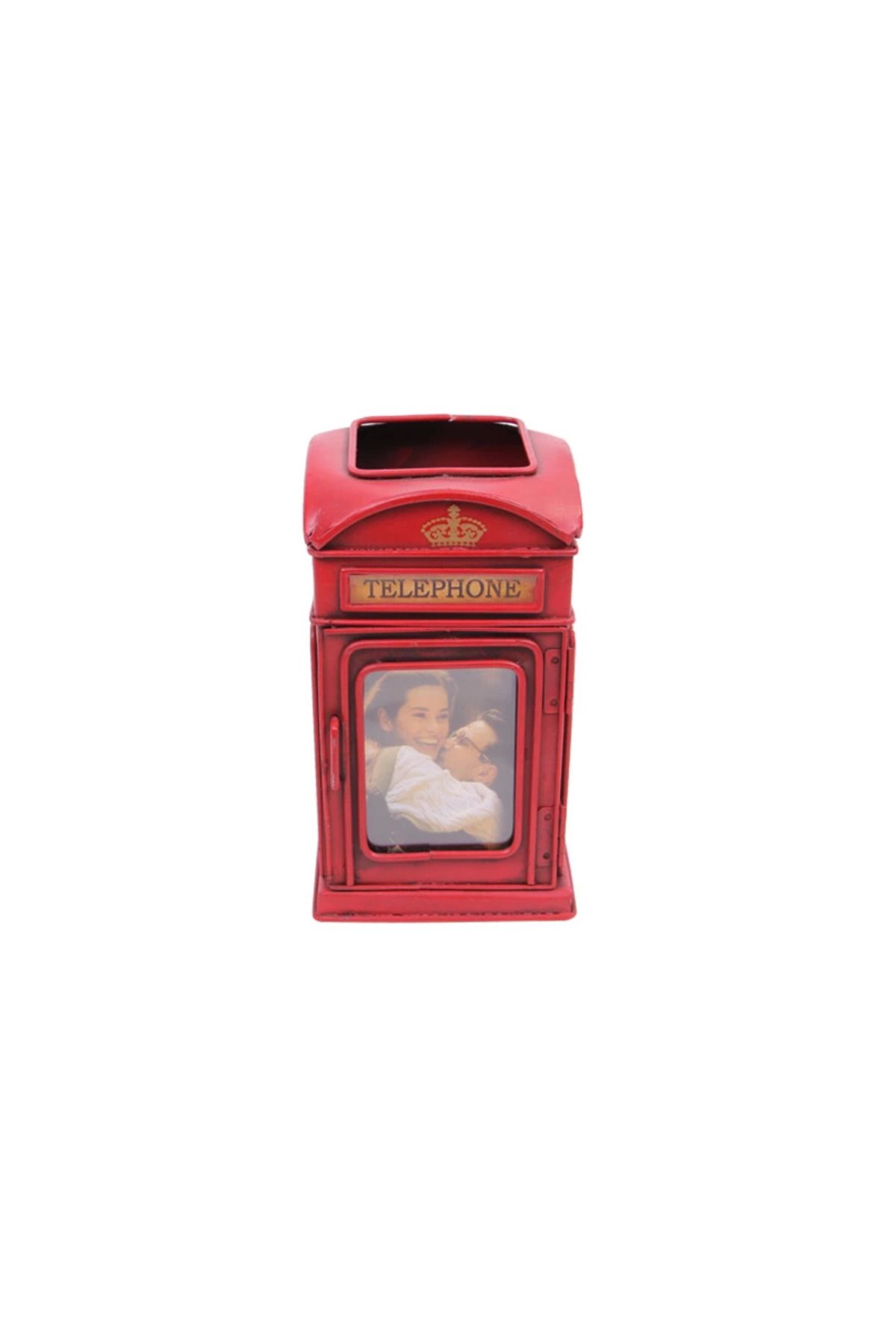 Ayaz World Dekoratif Metal Londra Telefon Kulübesi Kalemlik Ve Çerçeveli - AYZ6311-7095
