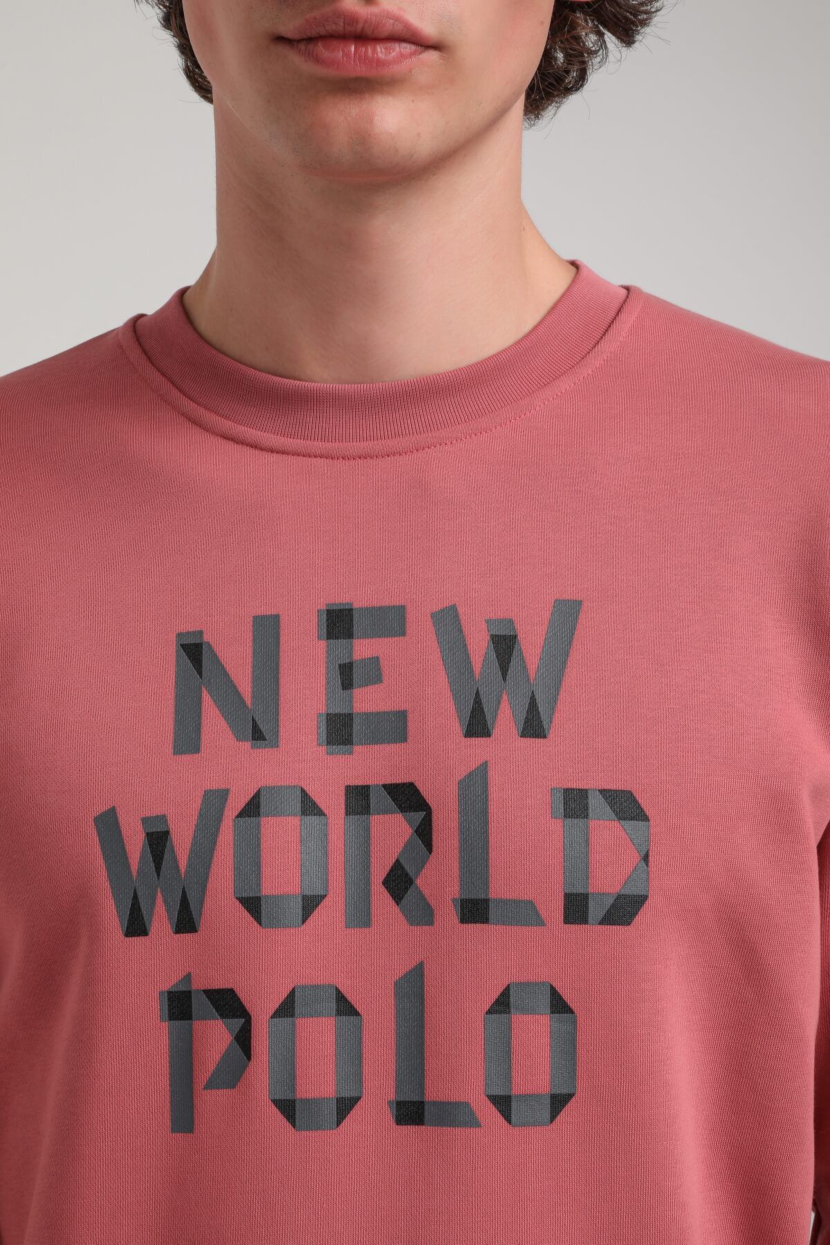 NEW WORLD POLO-Crew Neck Chestnut Slim Fit Sweatshirt 23Fwm60161 5