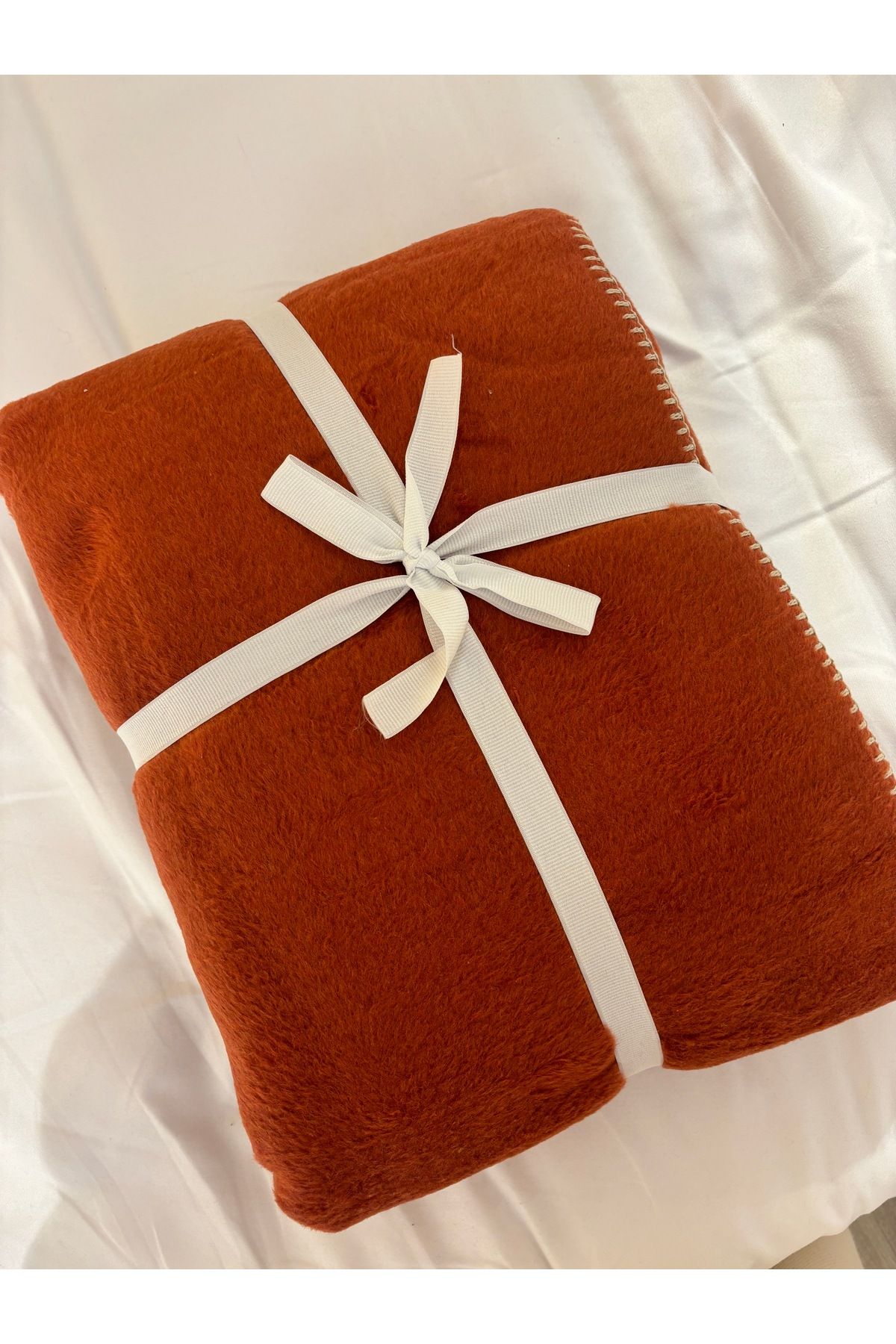 MaVaux-Bohemhouse Double Sided Two Colors Plain Cotton Oversized Blanket 1350Gr 150X200Cm, Soft Texture 6