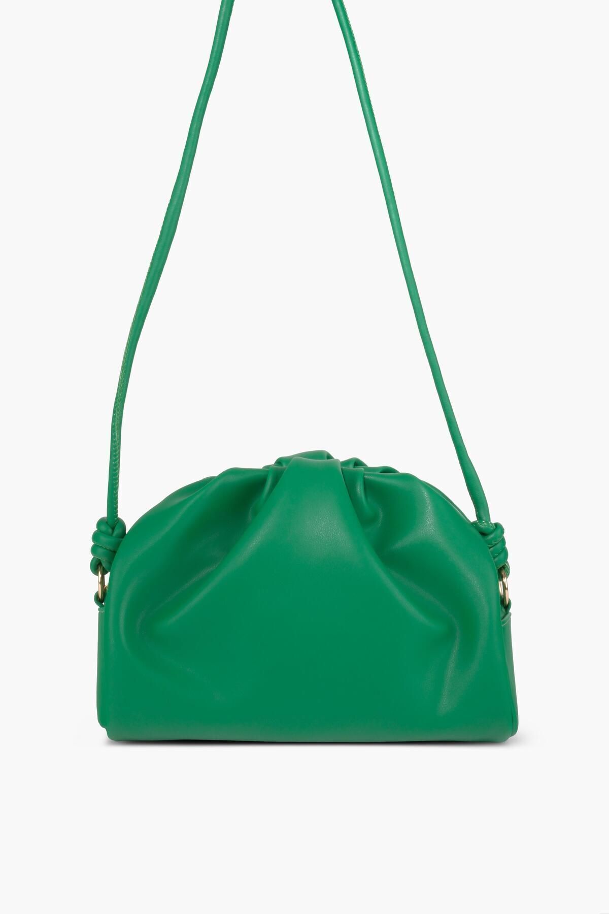 WATCHOFROYAL-Crossbody Green Leather Bag with Snap Fasteners and Zipper Diya 1