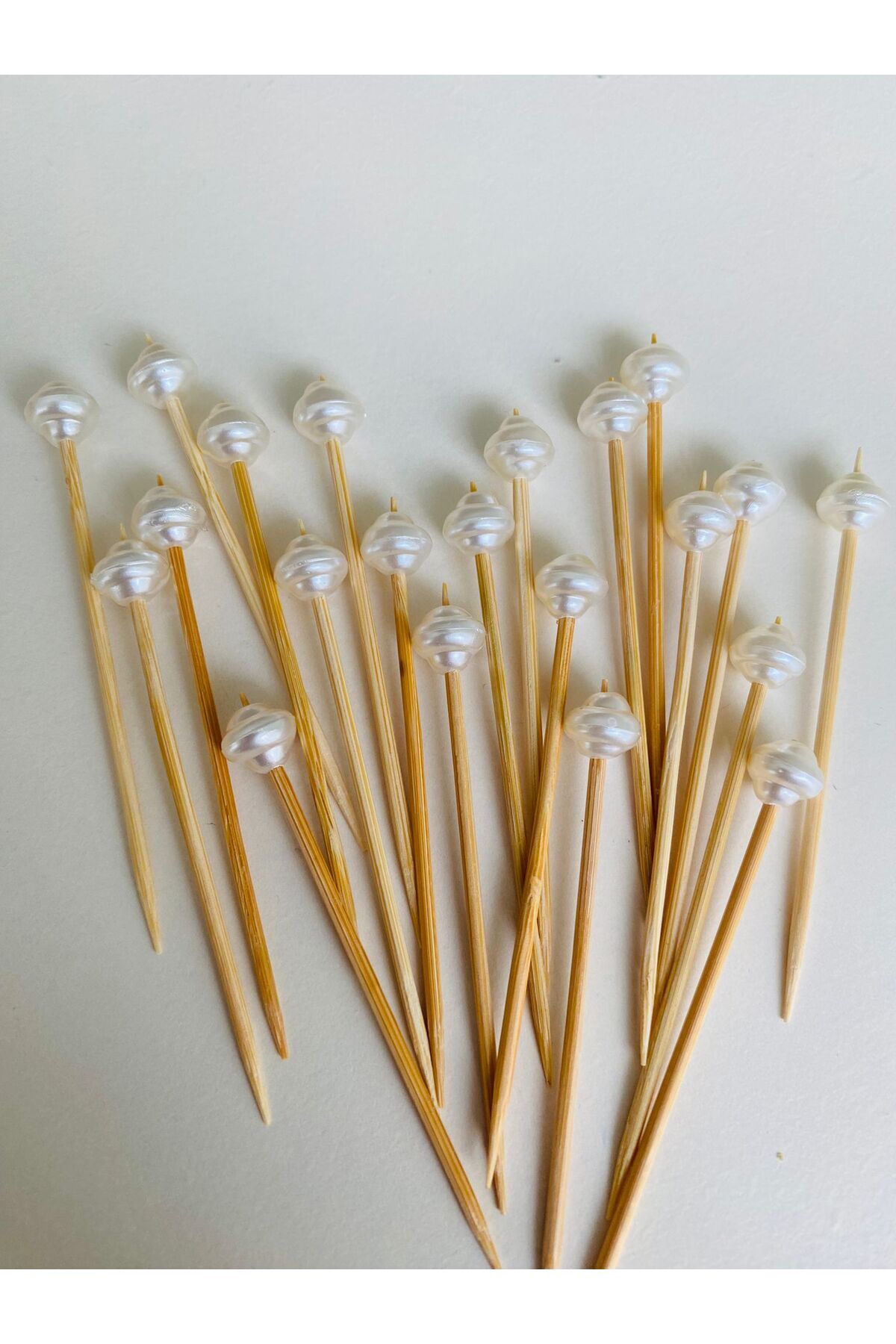 yağmur gökçe No:60 - 50Pcs Decorative Beaded Promise Engagement Birthday Party Stylish Cocktail Ornament Toothpick