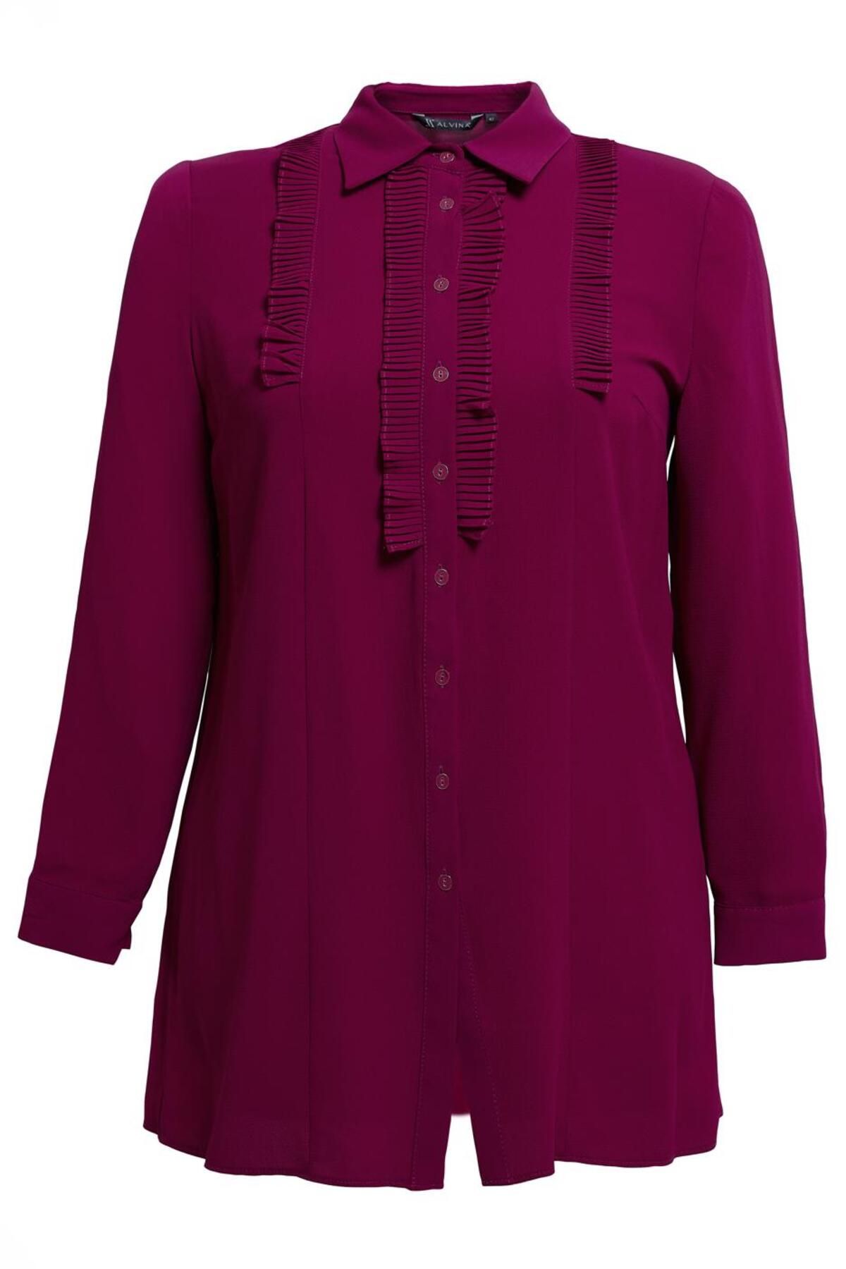 تونیک پلیسه دار DETAIL PLUS SIZE 20401 Alvina