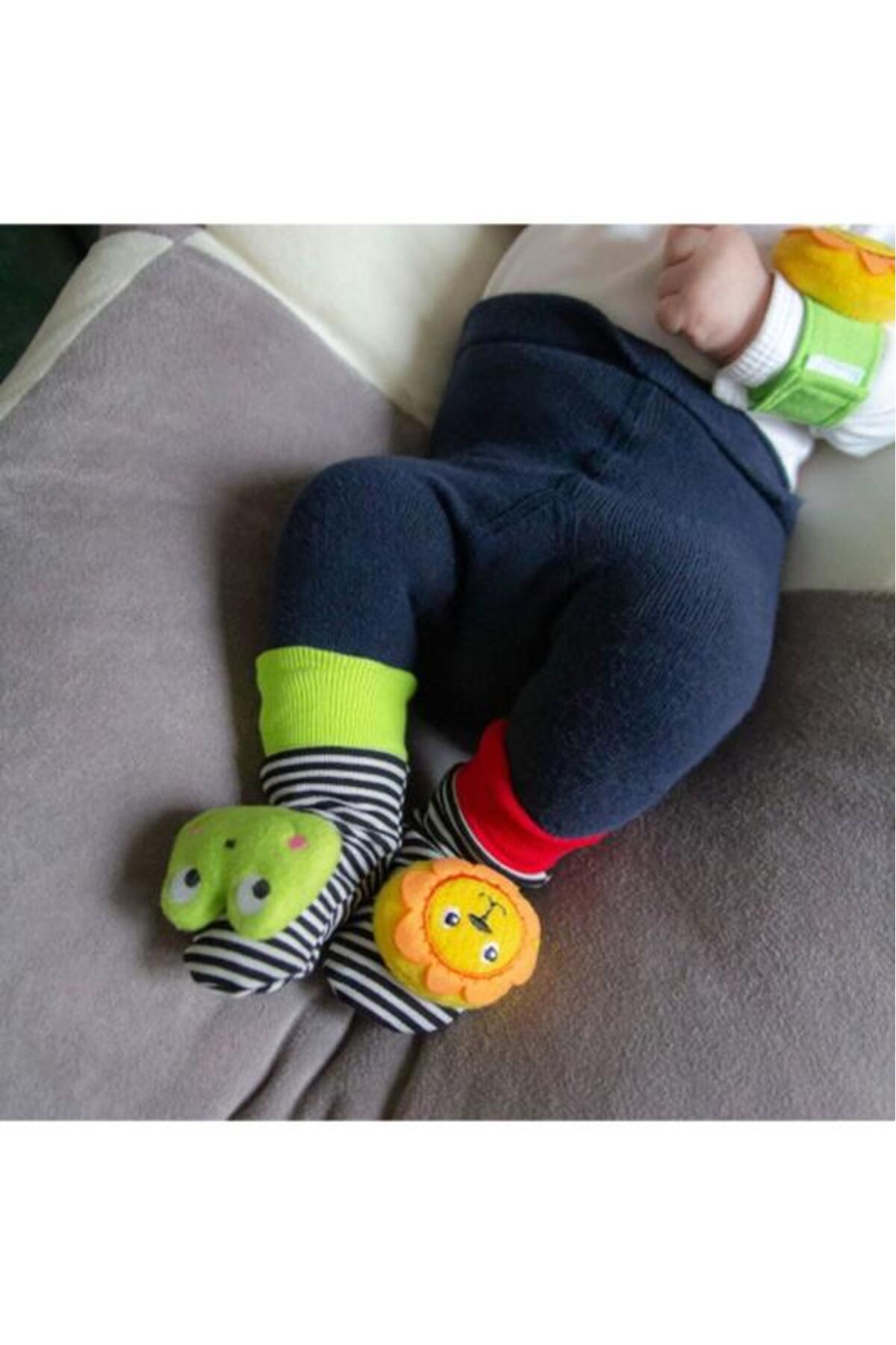 Babyjem Çıngıraklı Çorap Ve Bileklik Karışık Desen fotoğrafı 6 (önizleme)