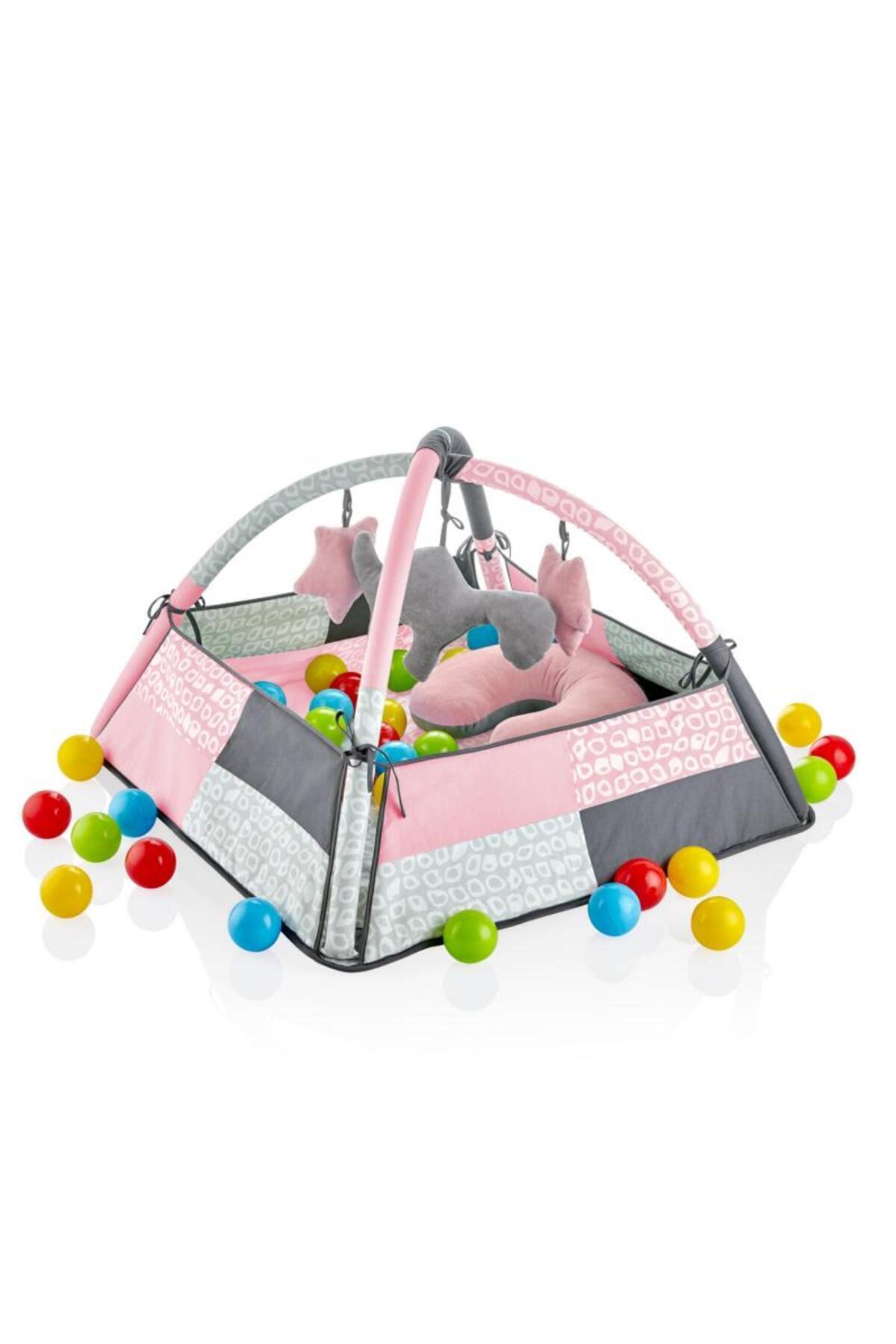 Babyjem 3 Fonksiyonlu Bebek Oyun Jimnastik Halısı Gül Kurusu fotoğrafı 5 (önizleme)