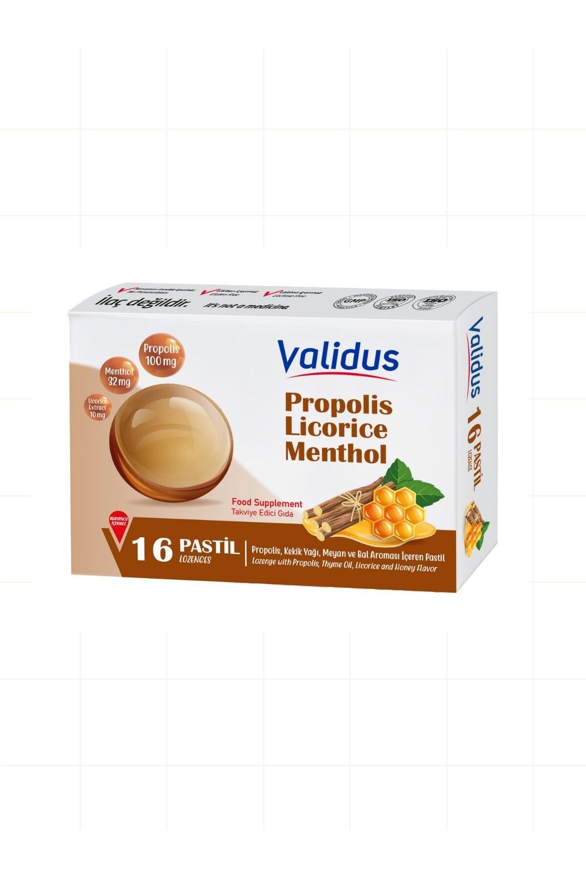 Validus Propolis Thyme Oil Licoerice Honey 16 pastille