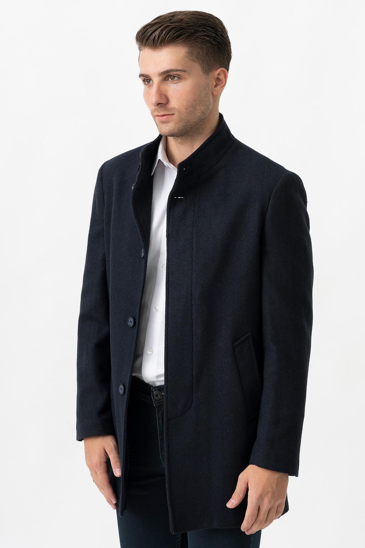 White Stone  Treviso 4021 Slim Fit Pamuklu Hakim Yaka Palto Laci - Görsel 3