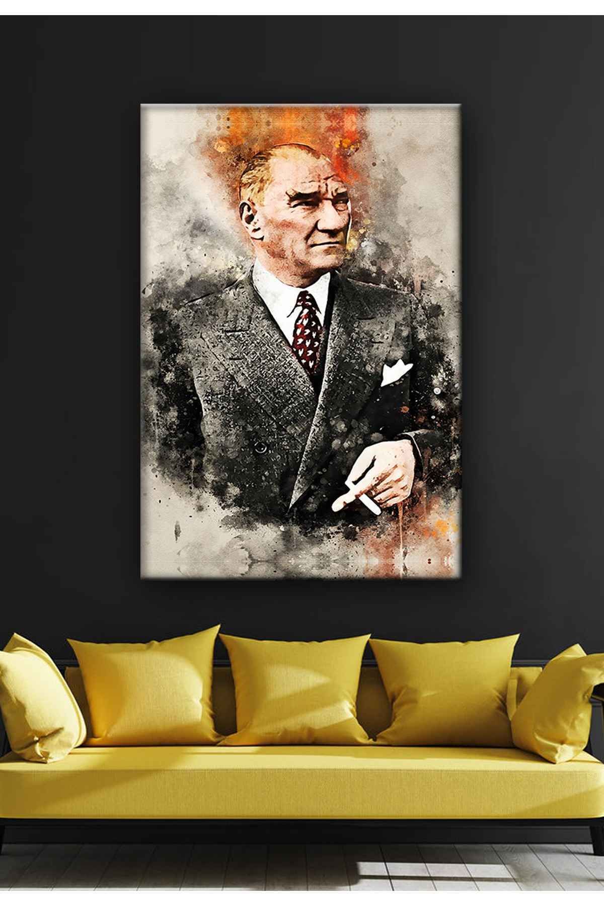 First Date YAĞLI BOYA TARZI ATATÜRK KANVAS TABLO