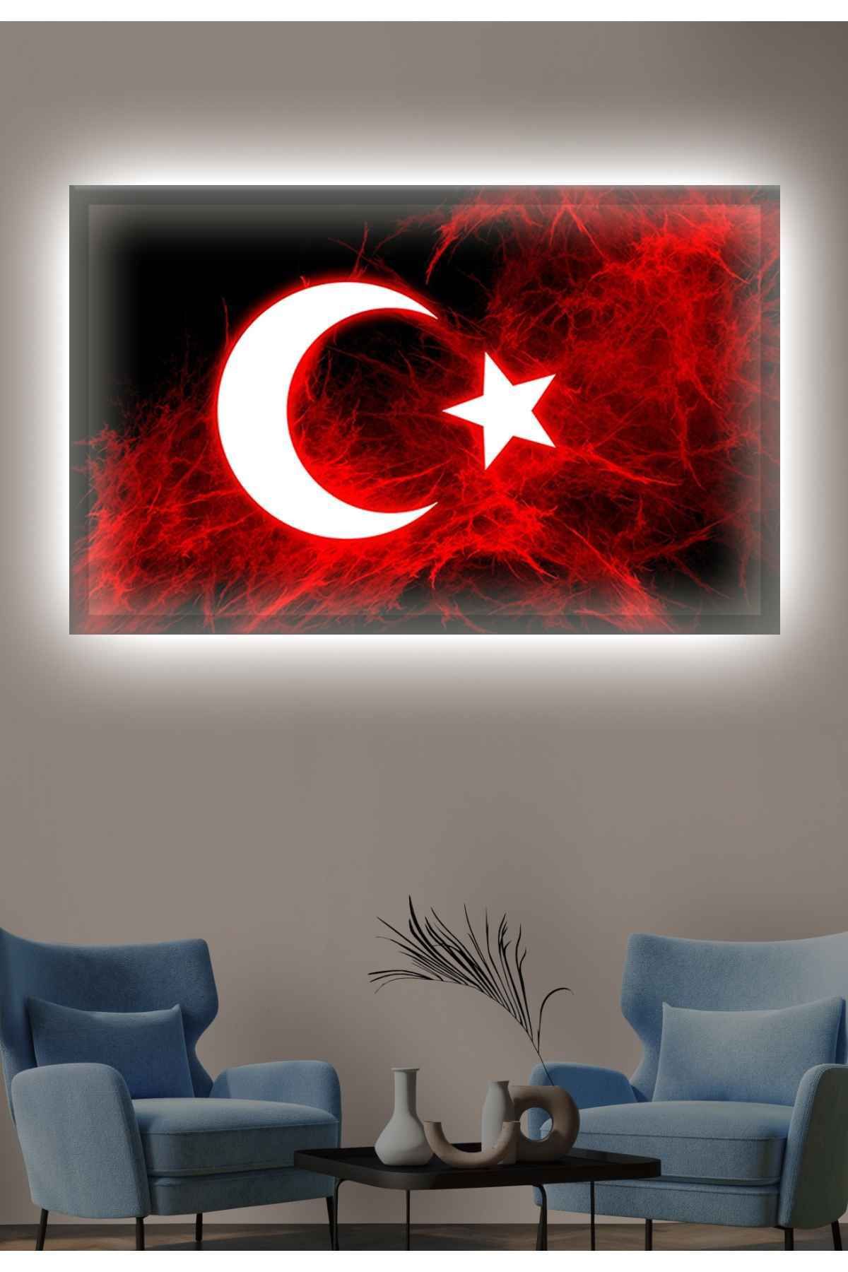 First Date ASİL BAYRAK LEDLİ KANVAS TABLO