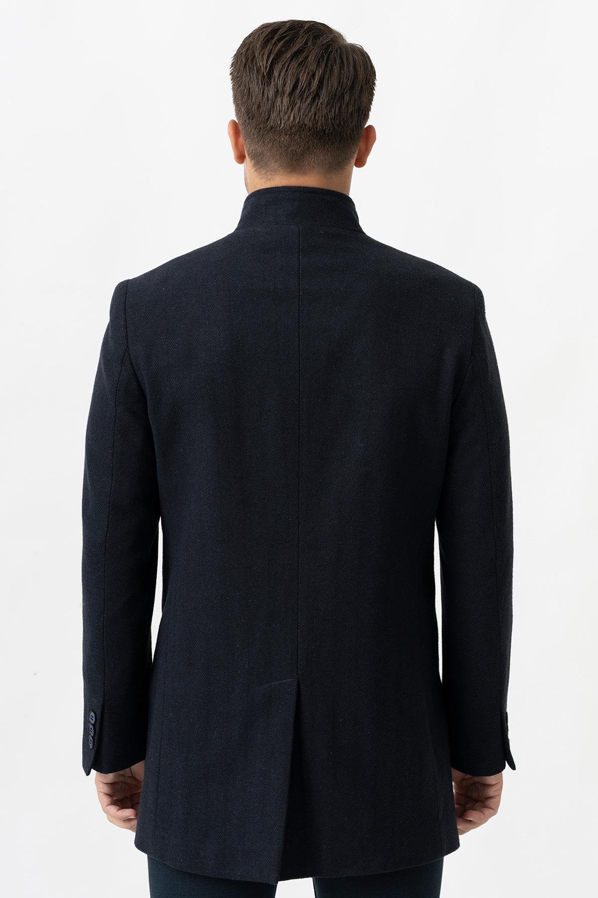 White Stone  Treviso 4021 Slim Fit Pamuklu Hakim Yaka Palto Laci - Görsel 7