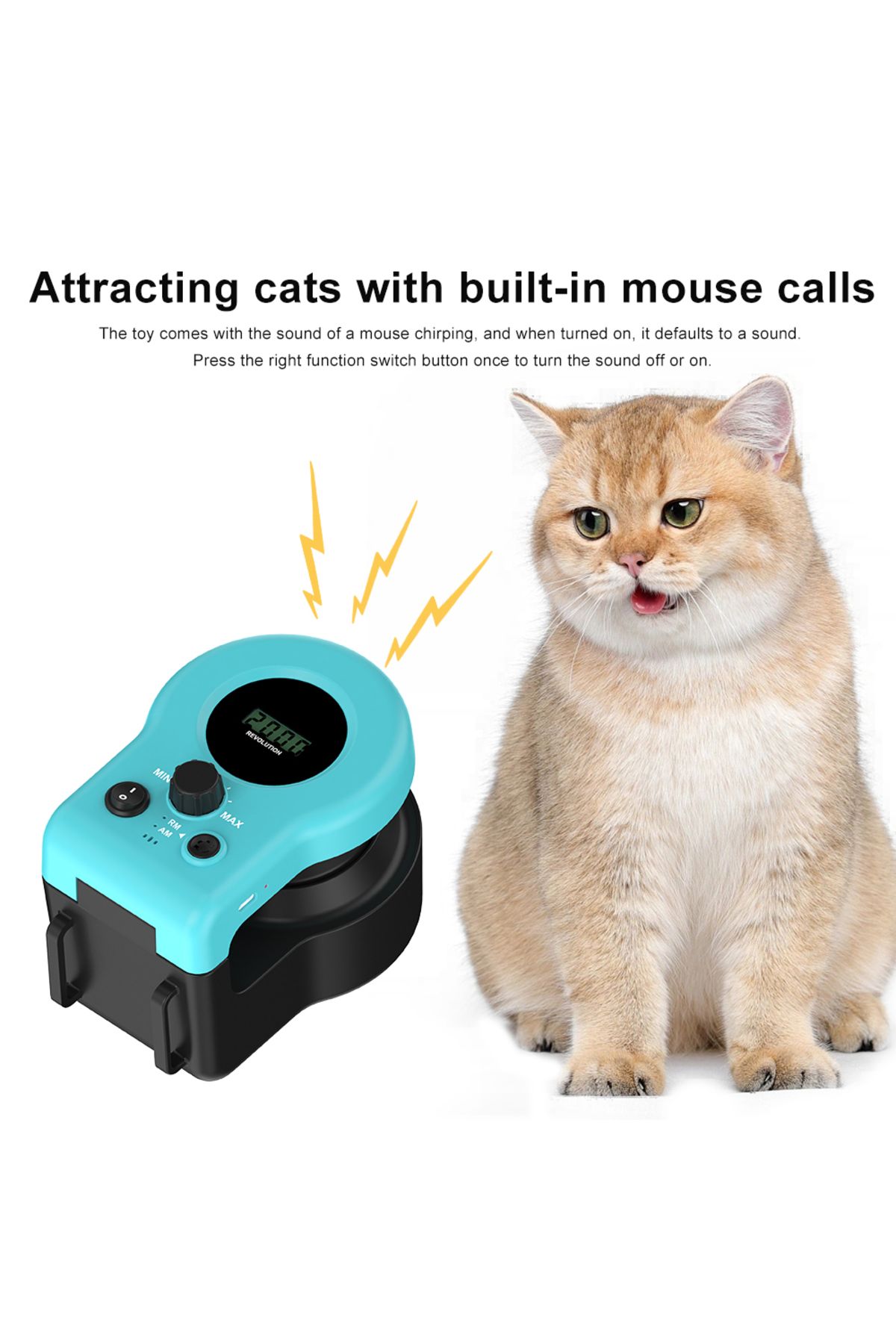 Choice-Cat Toys Cat Wheel Exerciser New Cat Treadmill for Indoor Adjustable Speed Simulated Interactive ... 3
