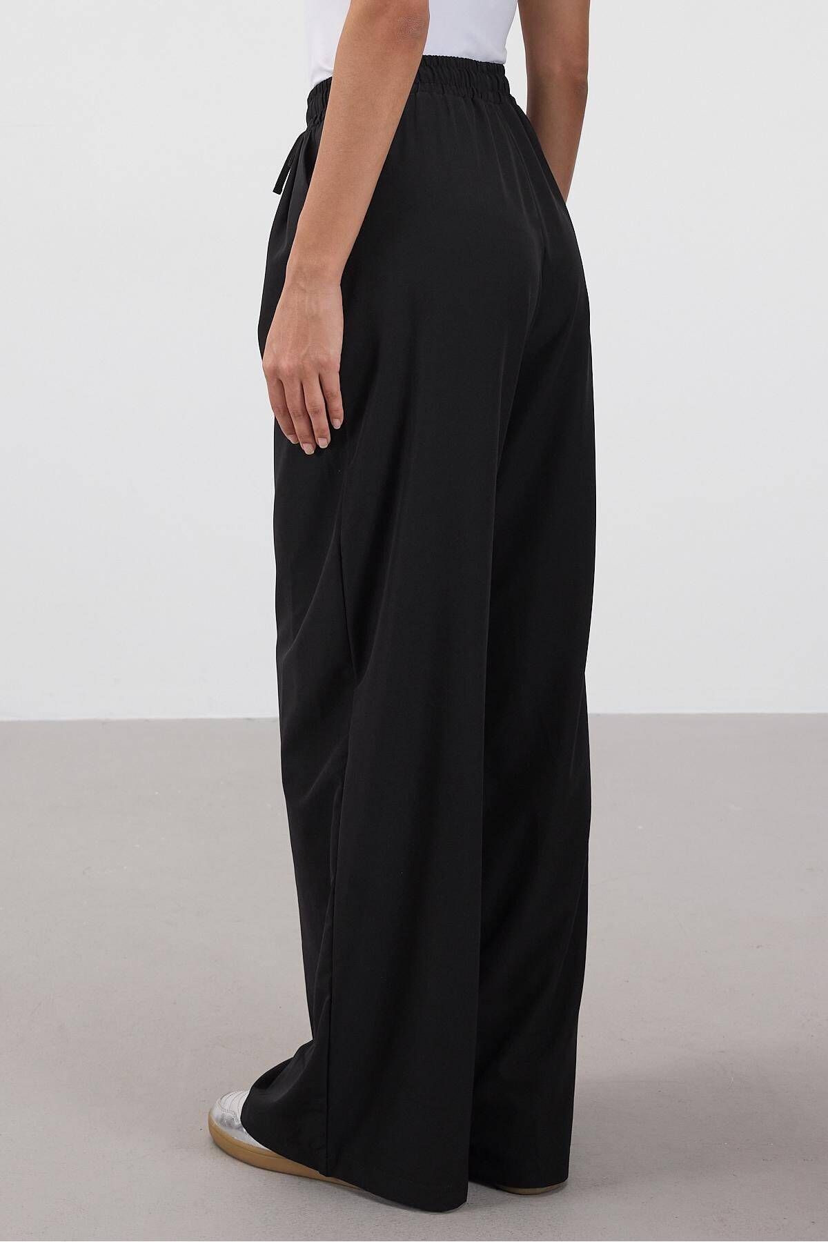 Addax-Wide Leg Pants with Drawstring Pockets on the Waist Pn16702-W8 4