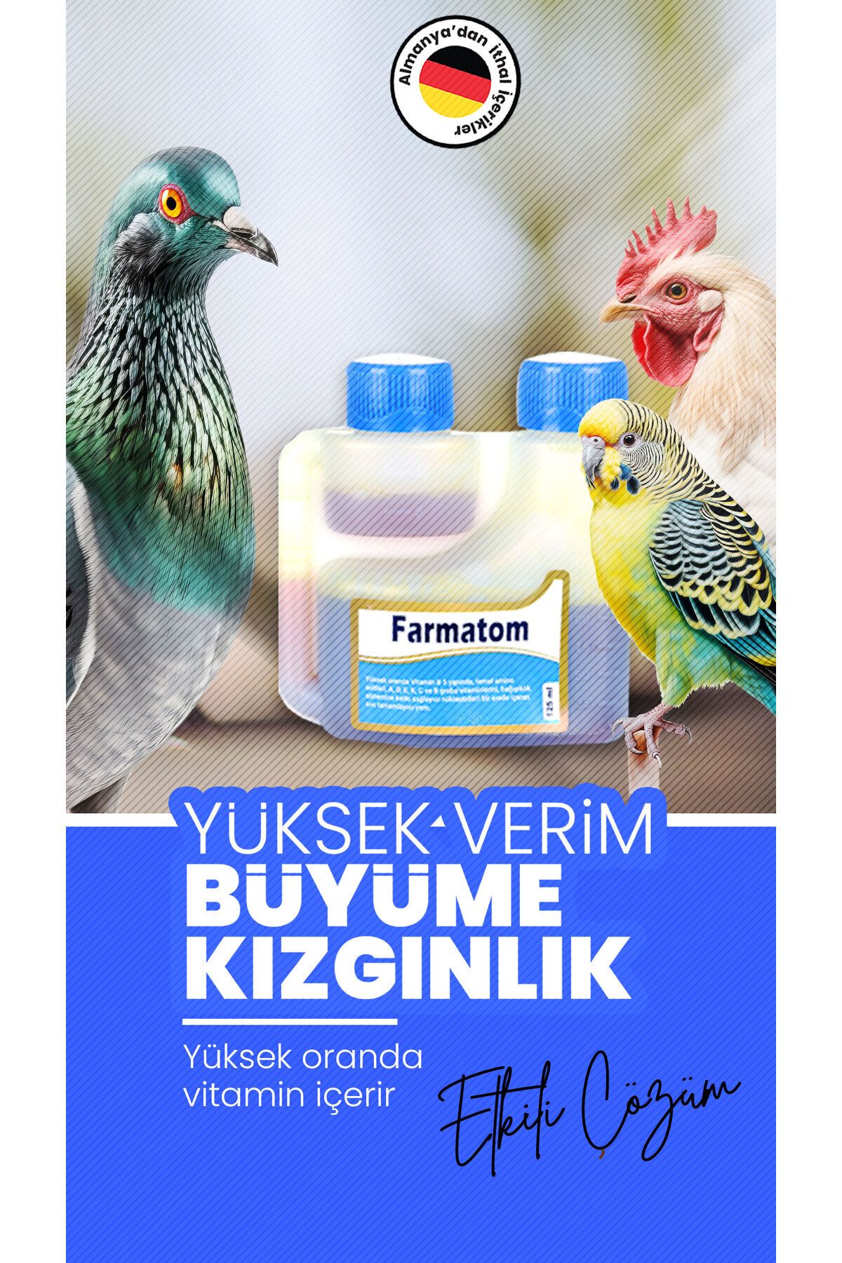 FARMATOM Kuşlar Için Kanatlı Vitamini 125 ml - C Vitaminli