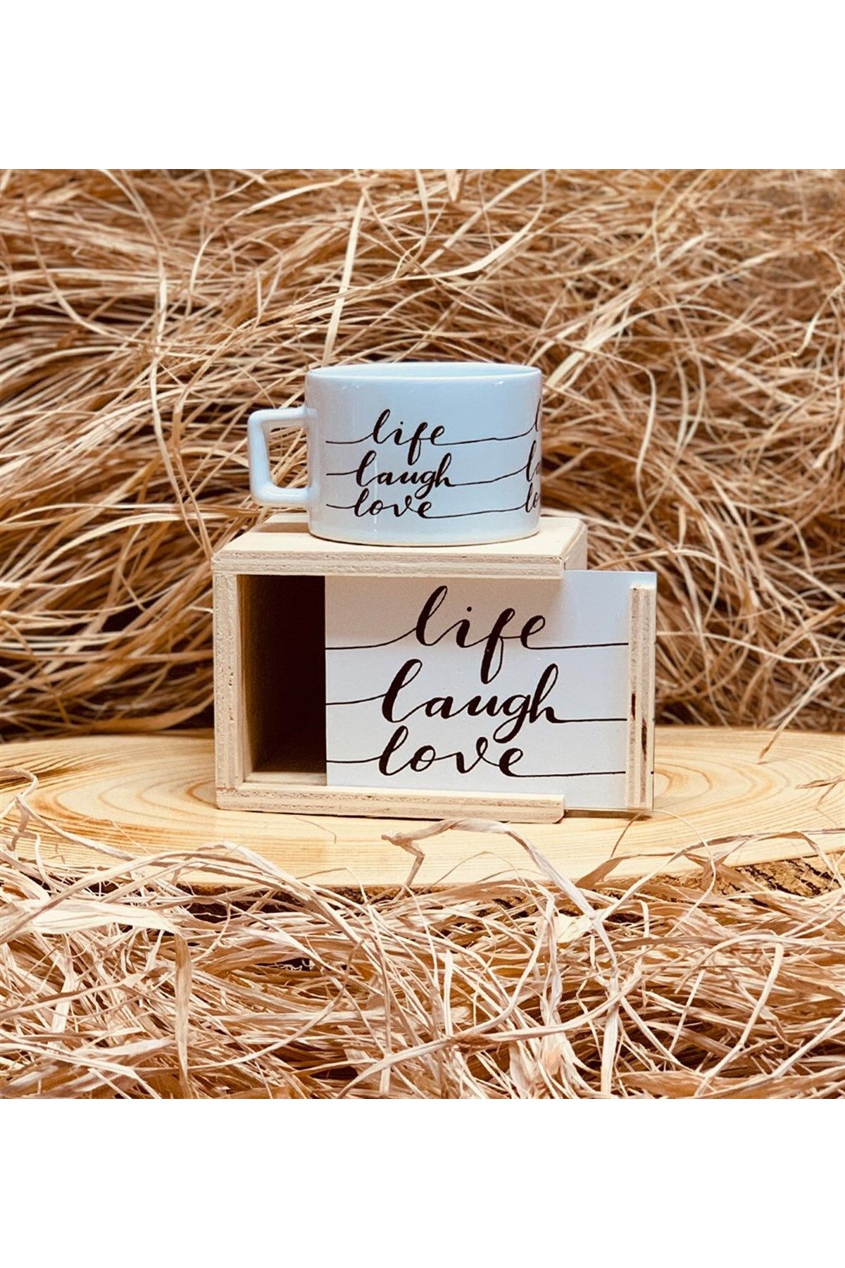 Gift Moda-Live Smile Love Mug with Wooden Box 1