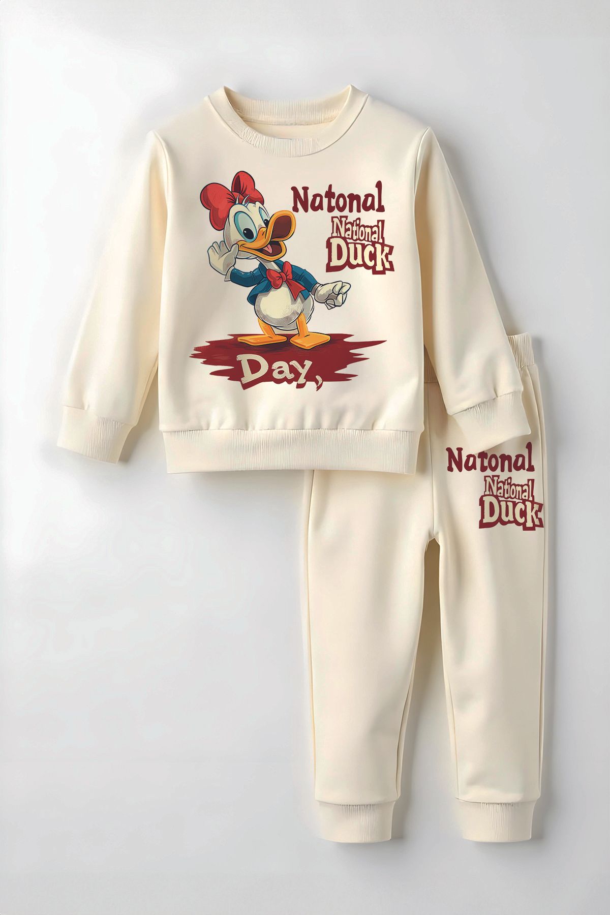 MYADA-Premium National Duck Printed Bottom Top Kids Suit 22466 1