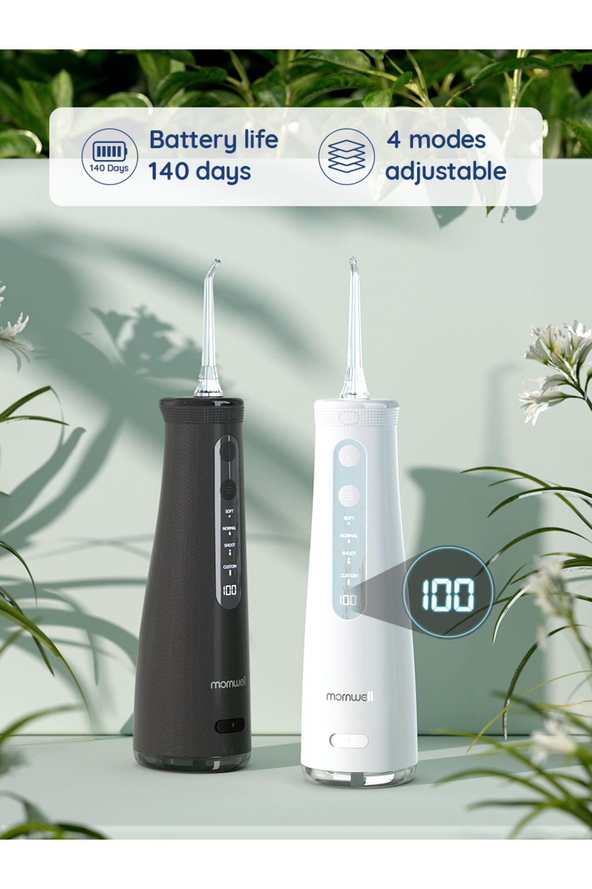 Choice-Mornwell F32 Oral Irrigator Dental Teeth Whitening Home Appliance Sonic Water Flosser 260ML Tank ... 8