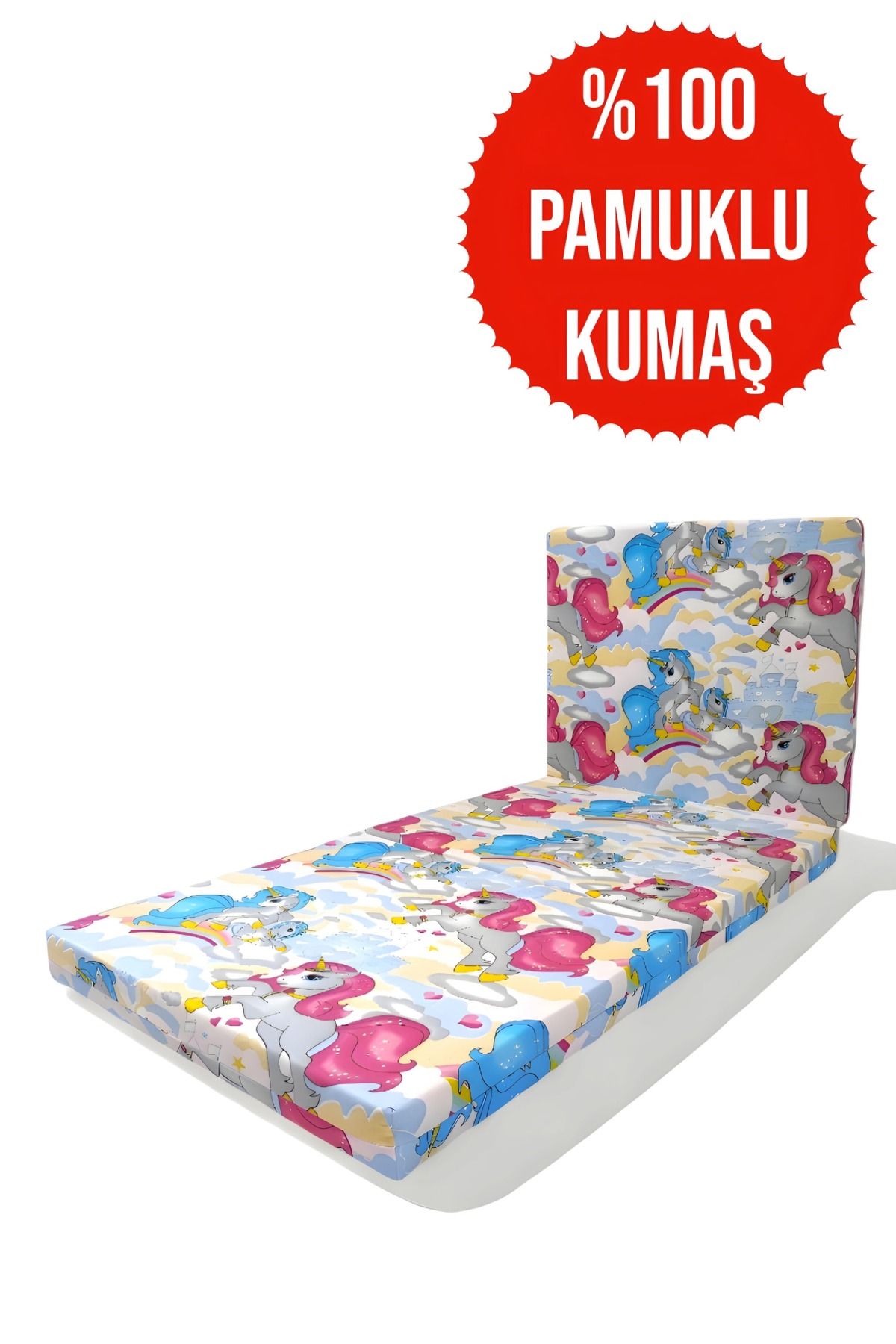 LENSA HOME %100 PAMUKLU KUMAŞ-Katlanır Yer Yatağı-Çocuk Yatağı-minder Yatak(70X180CM KALINLIK 7CM)