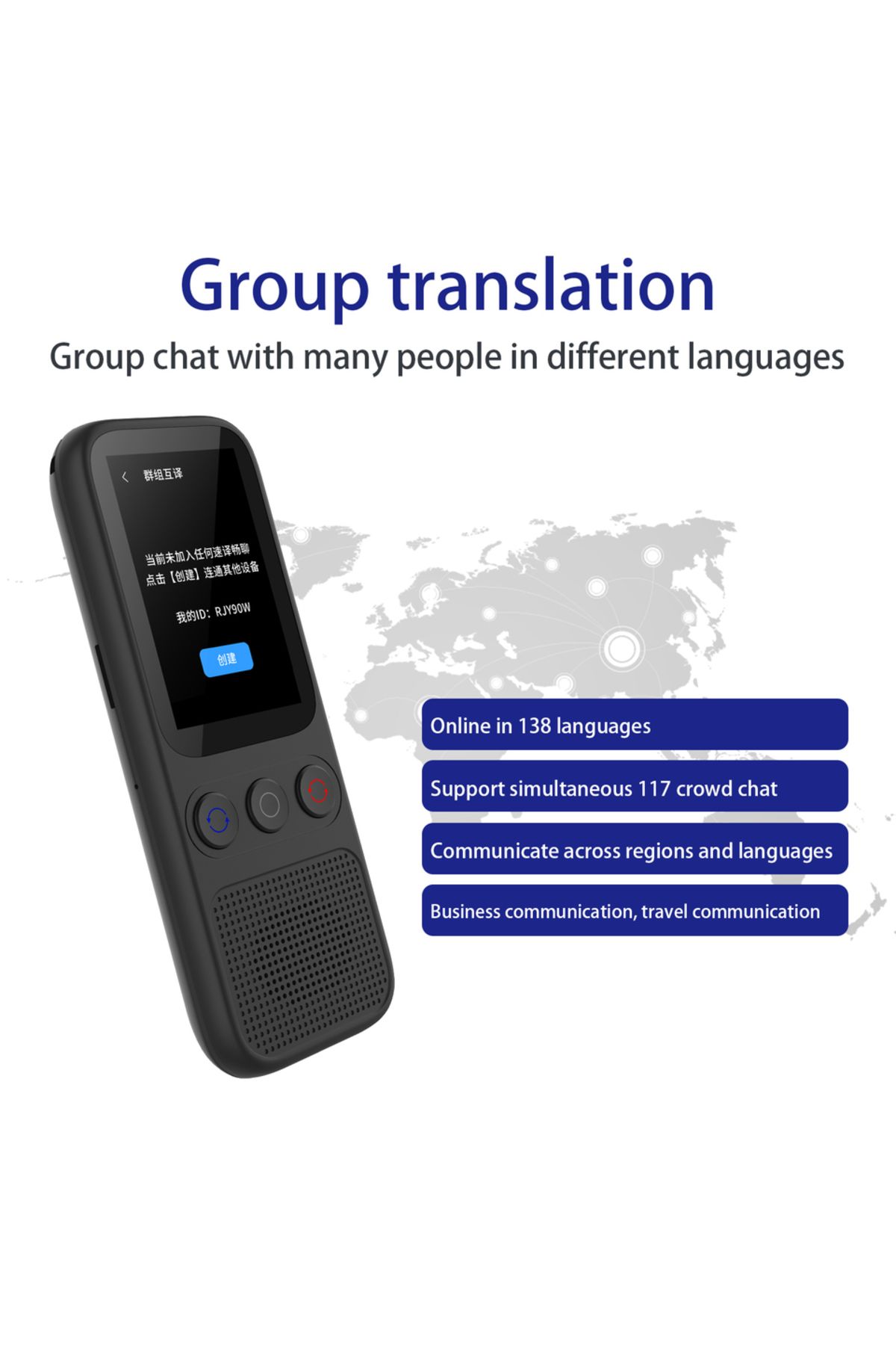 Arealer-Portable Language Translator Device Simultaneous Interpretation Support Voice Video Recording Tex... 3