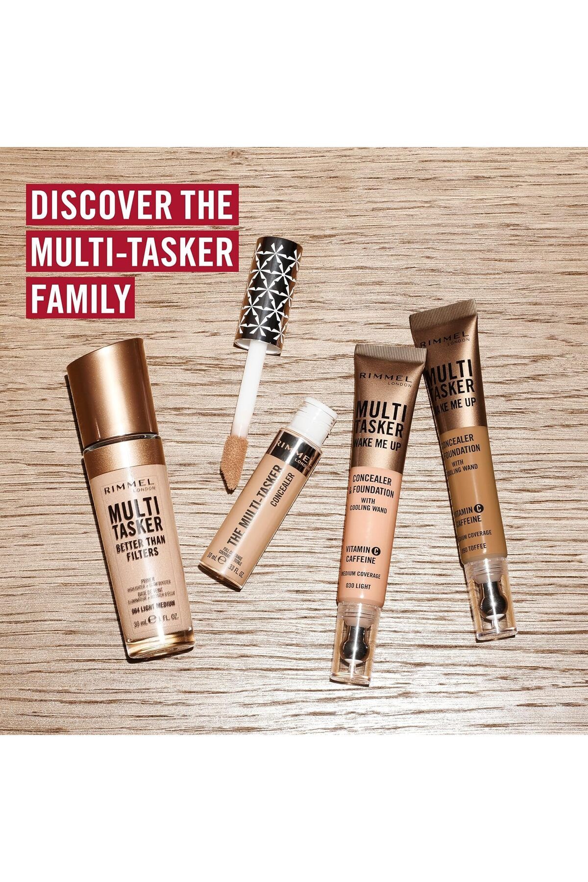 Rimmel-Multi-Tasker Wake Me Up Concealer & Foundation - 100 - Mocha, 20ml 8