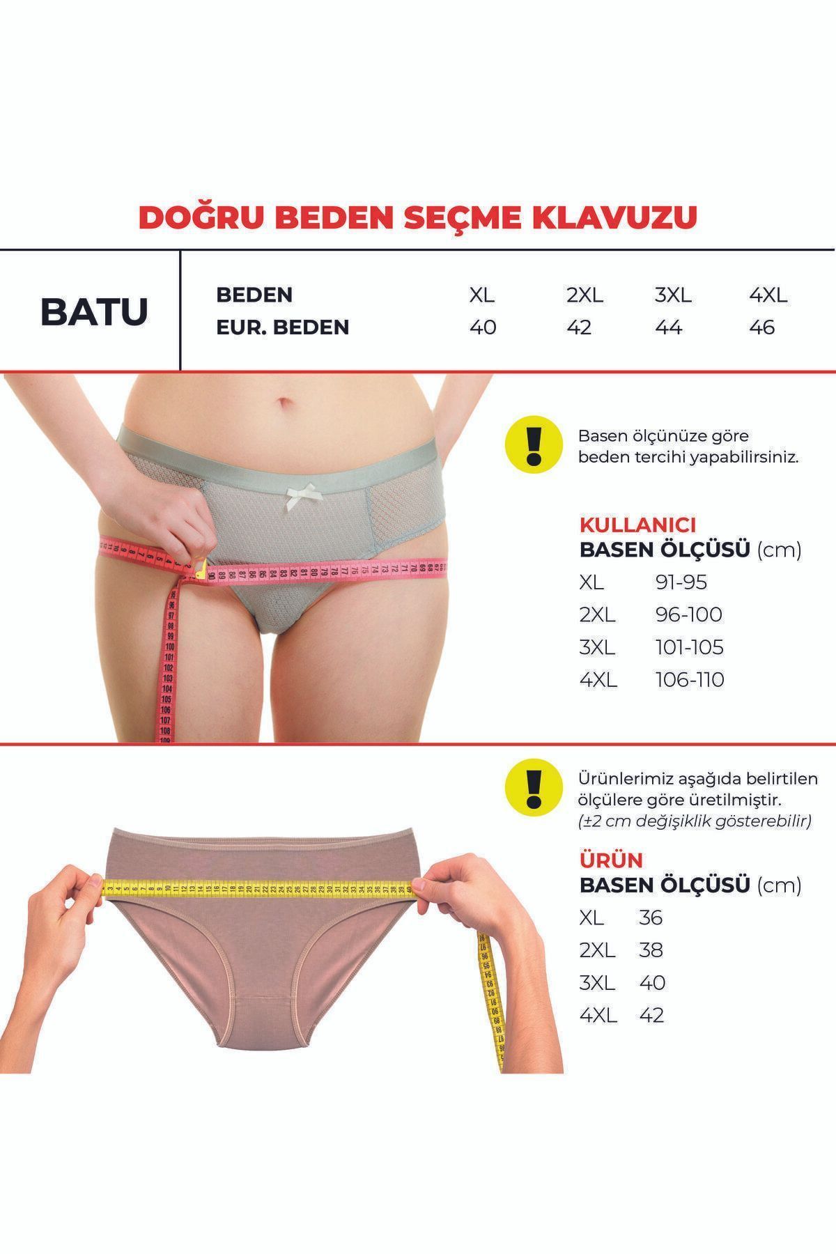 ALYA UNDERWEAR-Women's Bato \ Hipster Panties - 3 Pieces Skin (XL, 2XL, 3XL, 4XL) 7