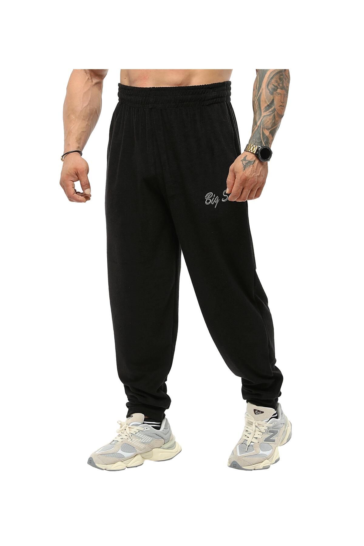 Big Sam-Pnt1383 Model Baggy Cut Sweatpants and Terry Body Pants 1