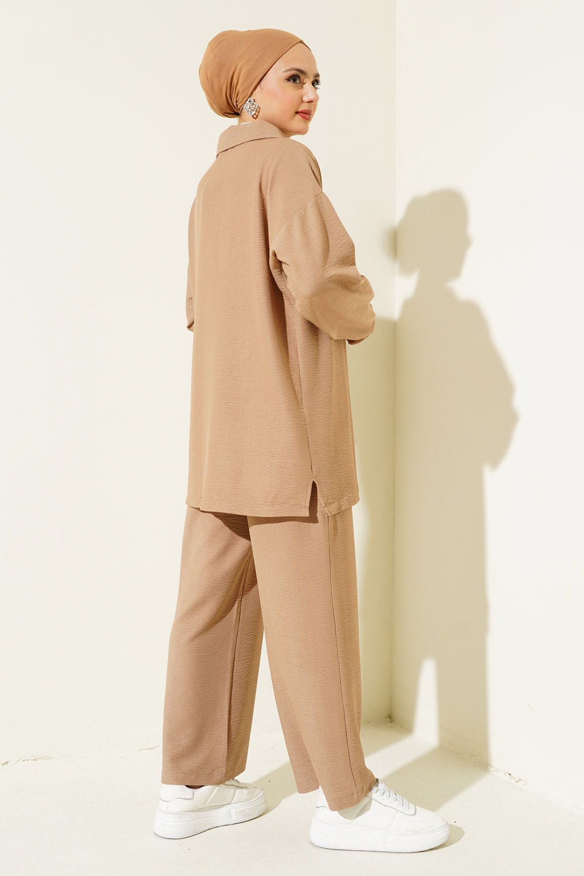 Bigdart-6684 Biscuit Tunic and Wide Leg Pants Set 4