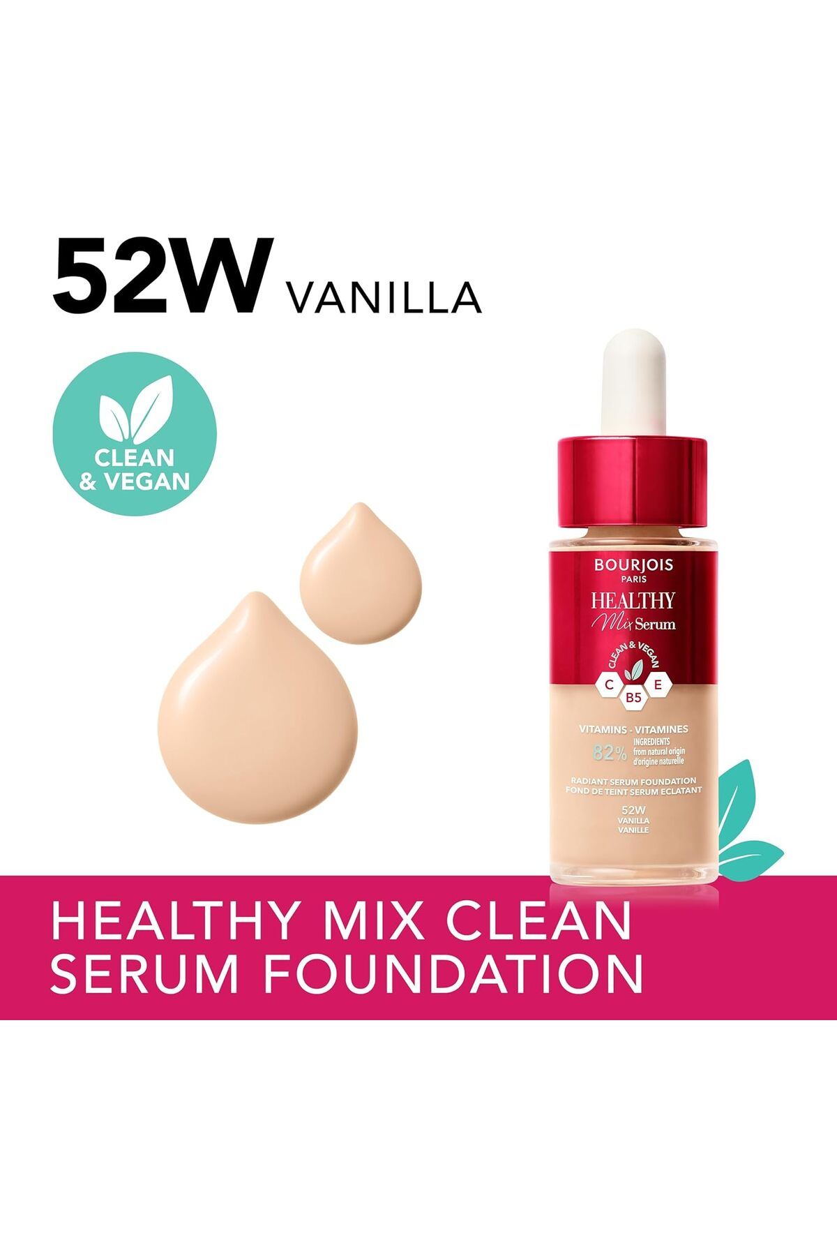 Bourjois Healthy Mix Serum Foundation 52 Vanilla 30ml Trendyol