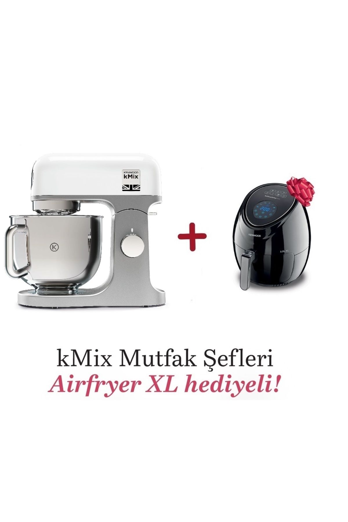 Kenwood KMX750WH kMix 5 Lt Beyaz Mutfak Şefi + Hfp30 Siyah Airfryer XL Hediyeli