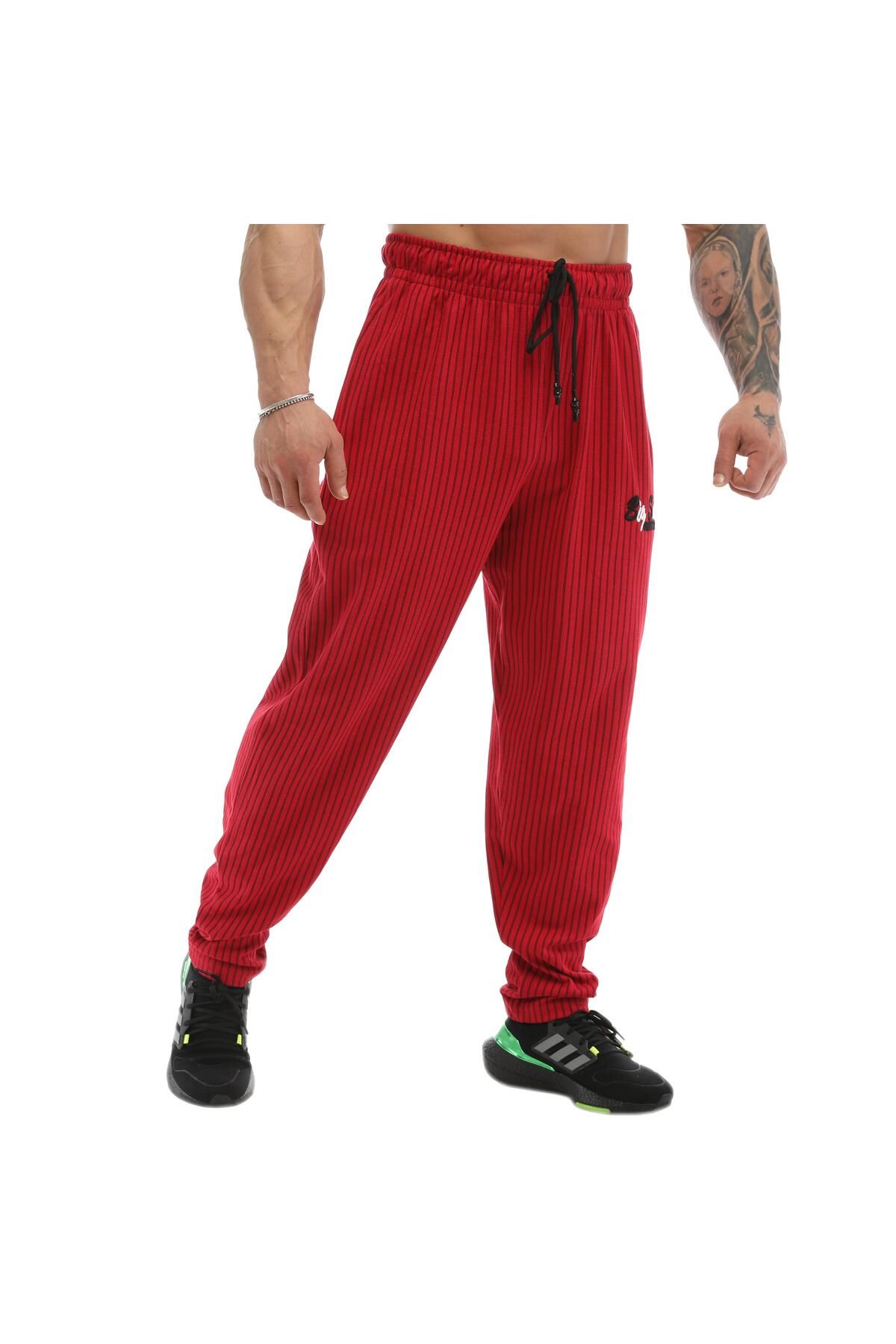 Big Sam-Comfortable Cut Cotton Sweatpants Claret Red 1194 2