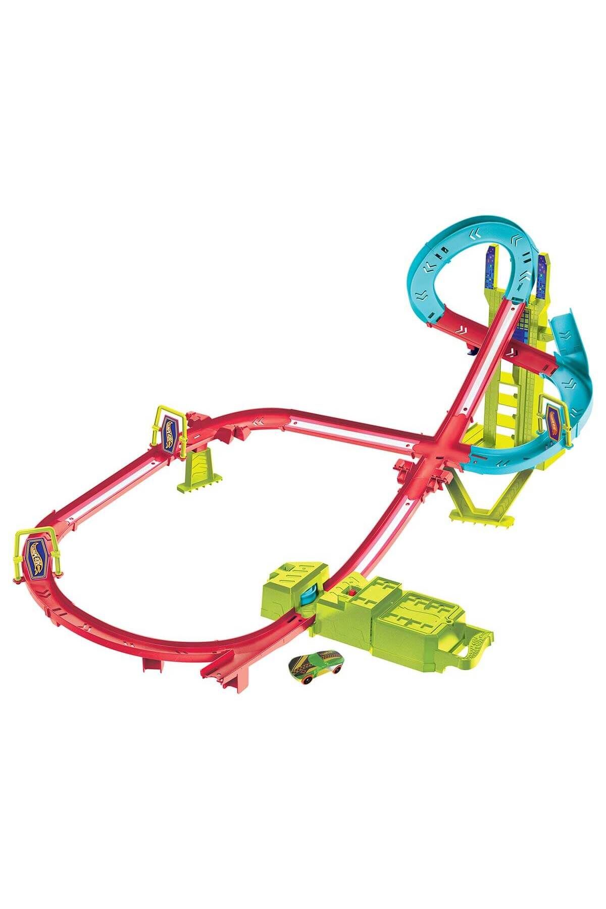 mattel Oyuncak H. Wheels Neon Yarışlar Çoklu Yarış Heyecanı Pist Seti HPC07