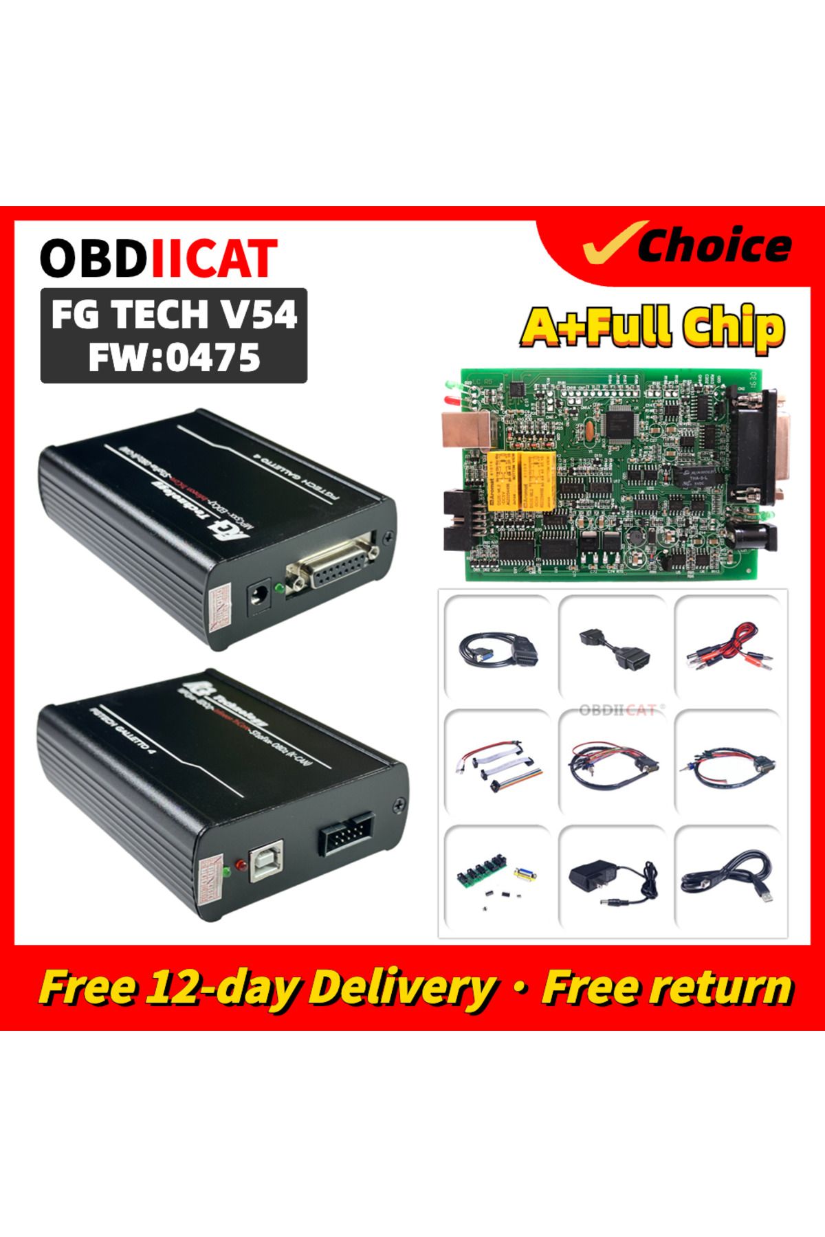Choice-New FGtech Galletto V54 0475 EU Version Support BDM Full Function ECU Programming for KESS KTAG O... 2