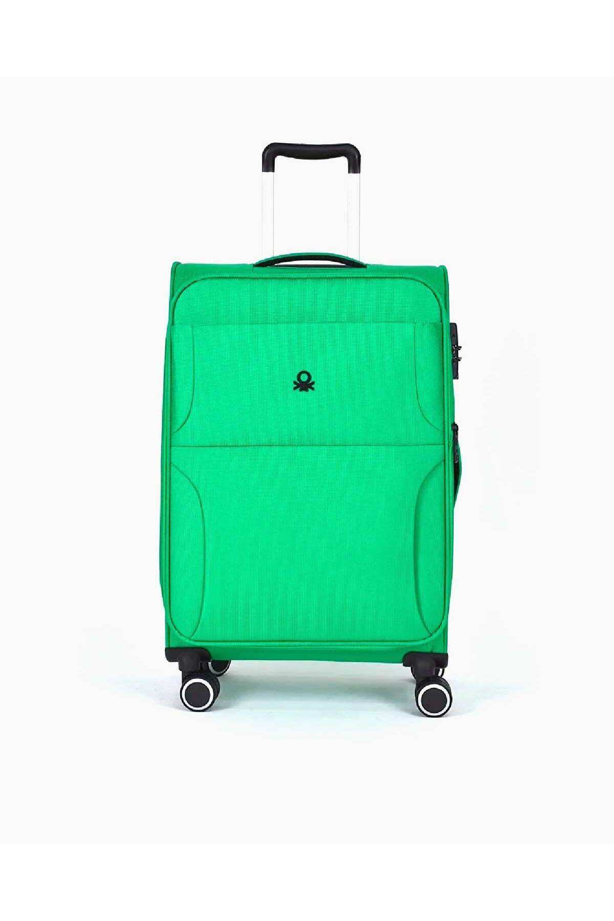 بنتون چمدان پارچه‌ای سایز کابین با جزئیات لوگو