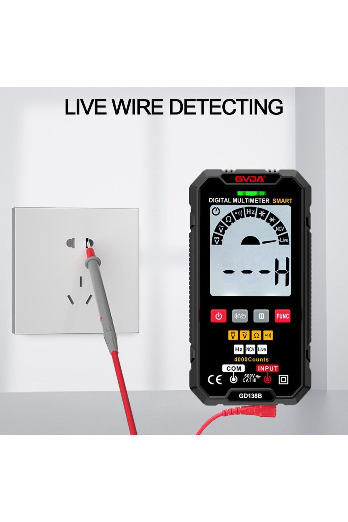GVDA-Smart Multimeter Auto Ranging True RMS NCV DC AC Voltage Tester Automatic Voltmeter Digital ... 4