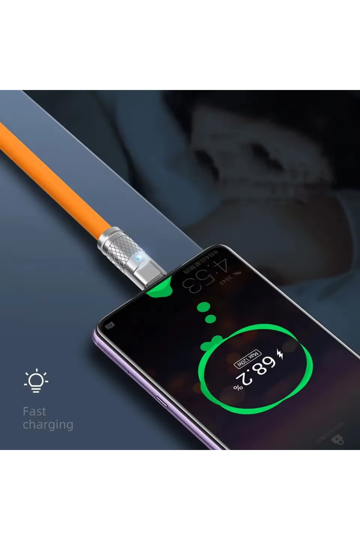 Samsung Galaxy S7/Edge/S6/Note4/S4/S3/J7/J5/A7/A5/C7/C5 Uyumlu 120w Micro Hızlı Şarj Kablosu Kopmaz