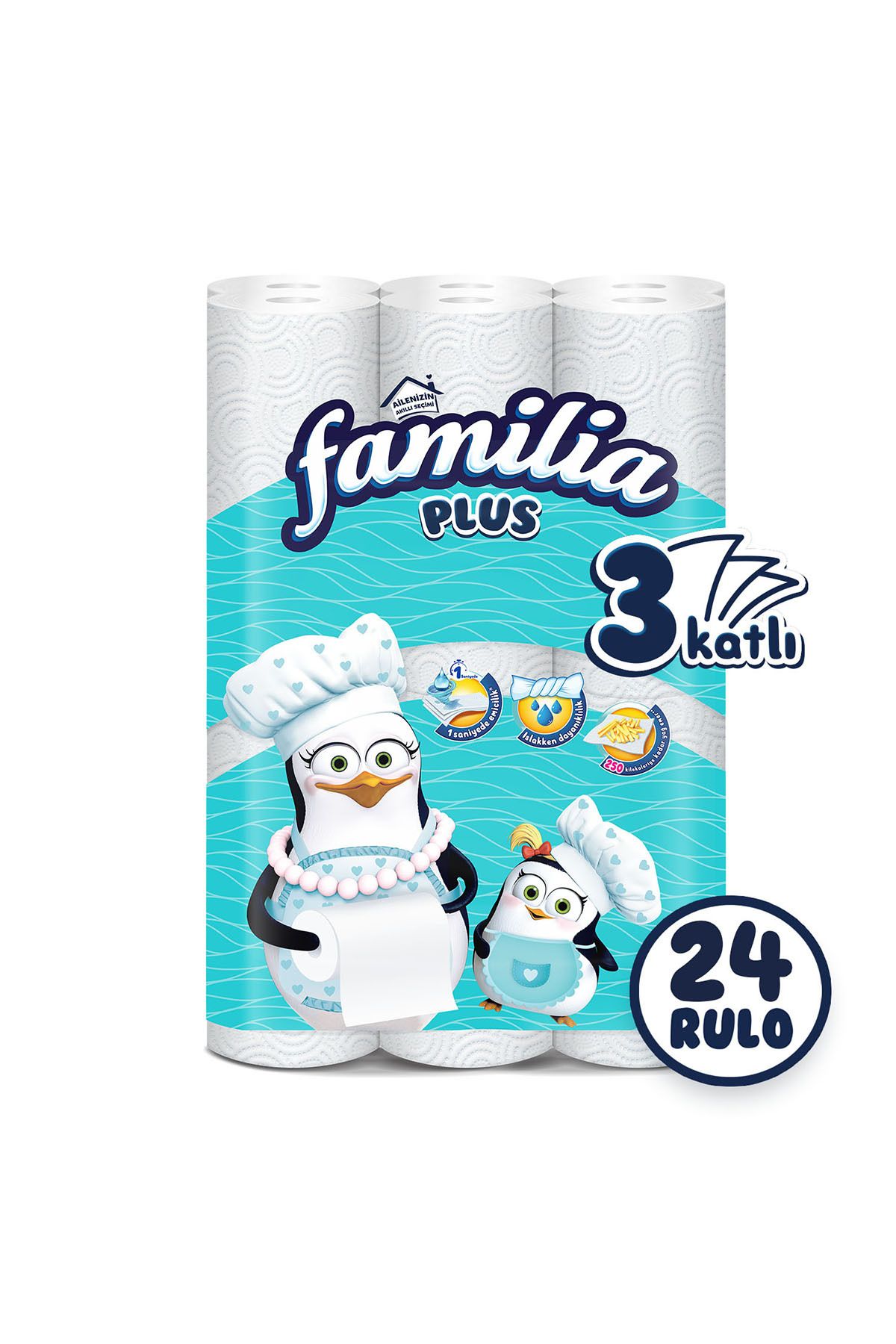 Familia Plus Kağıt Havlu 24 Rulo (12 RULO X 2 PAKET)